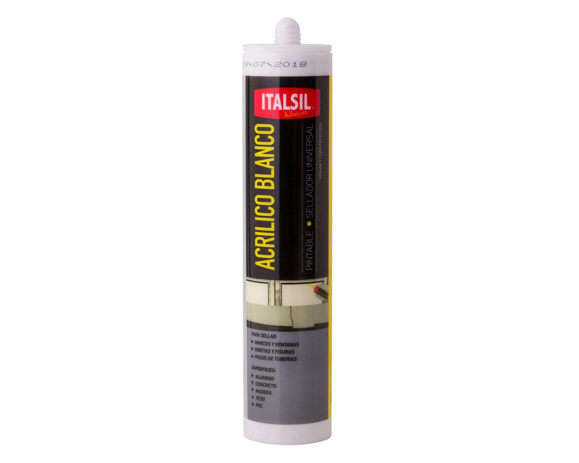 Sellador acrílico 300 ml universal blanco italsil-0