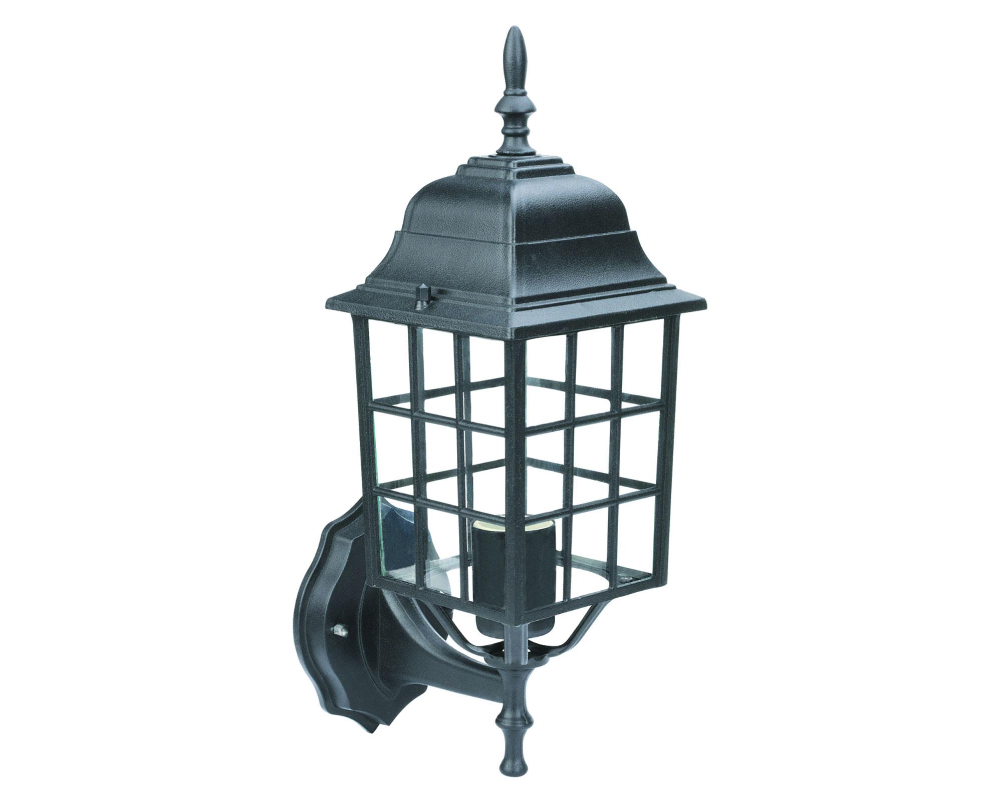 Farol pared 1L E27 negro Abitare-4