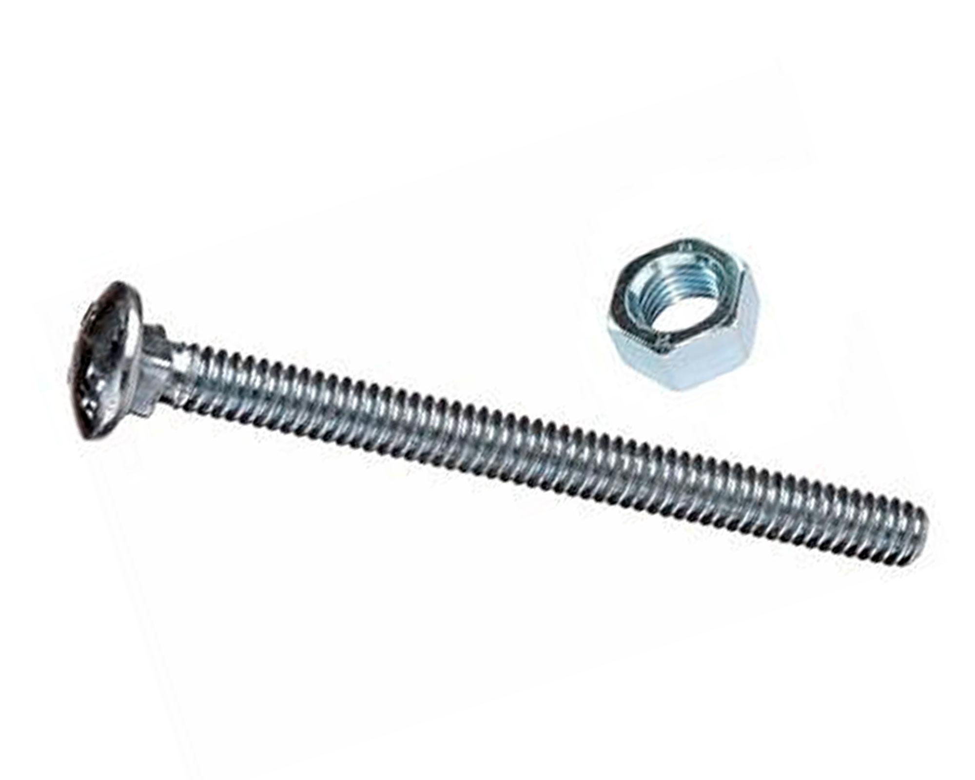 Perno coche 1/4'' x 3 1/2'' zincado con tuerca blister 4 unidades Imporper-0