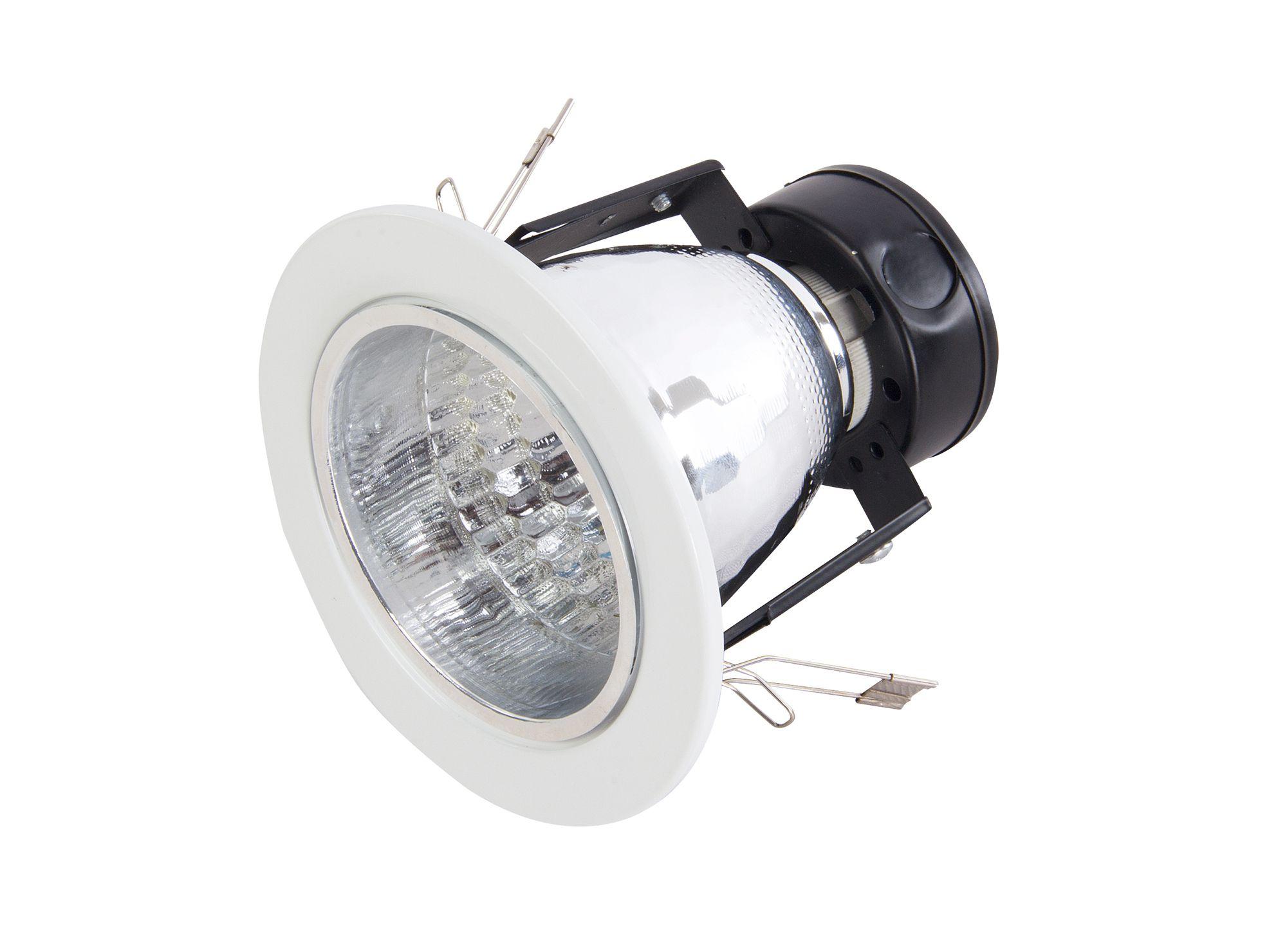 Foco embutido 1L 13 cm R63 blanco Drl-1