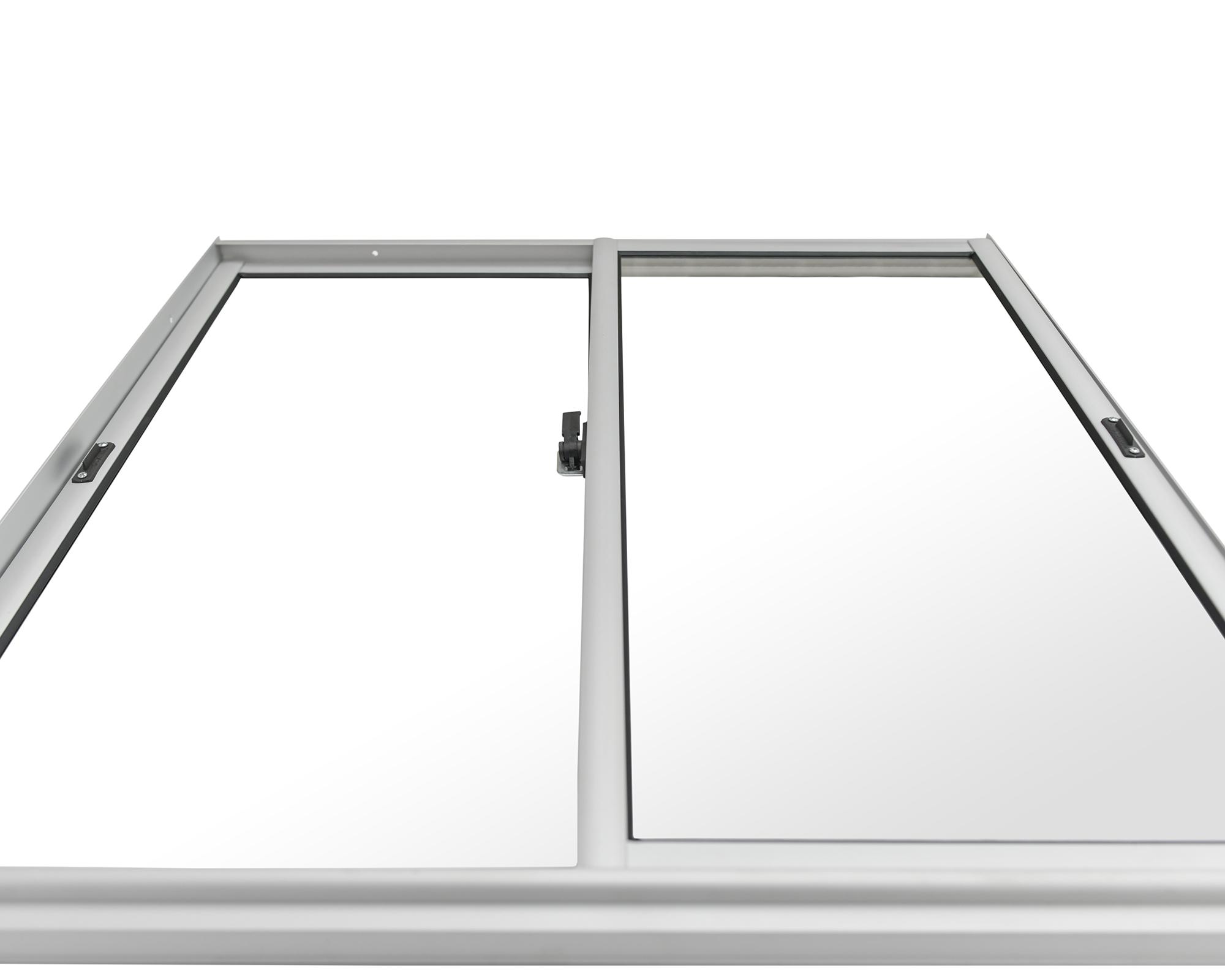 Ventana Aluminio 121x100 cm Corredera Curva Mate-2
