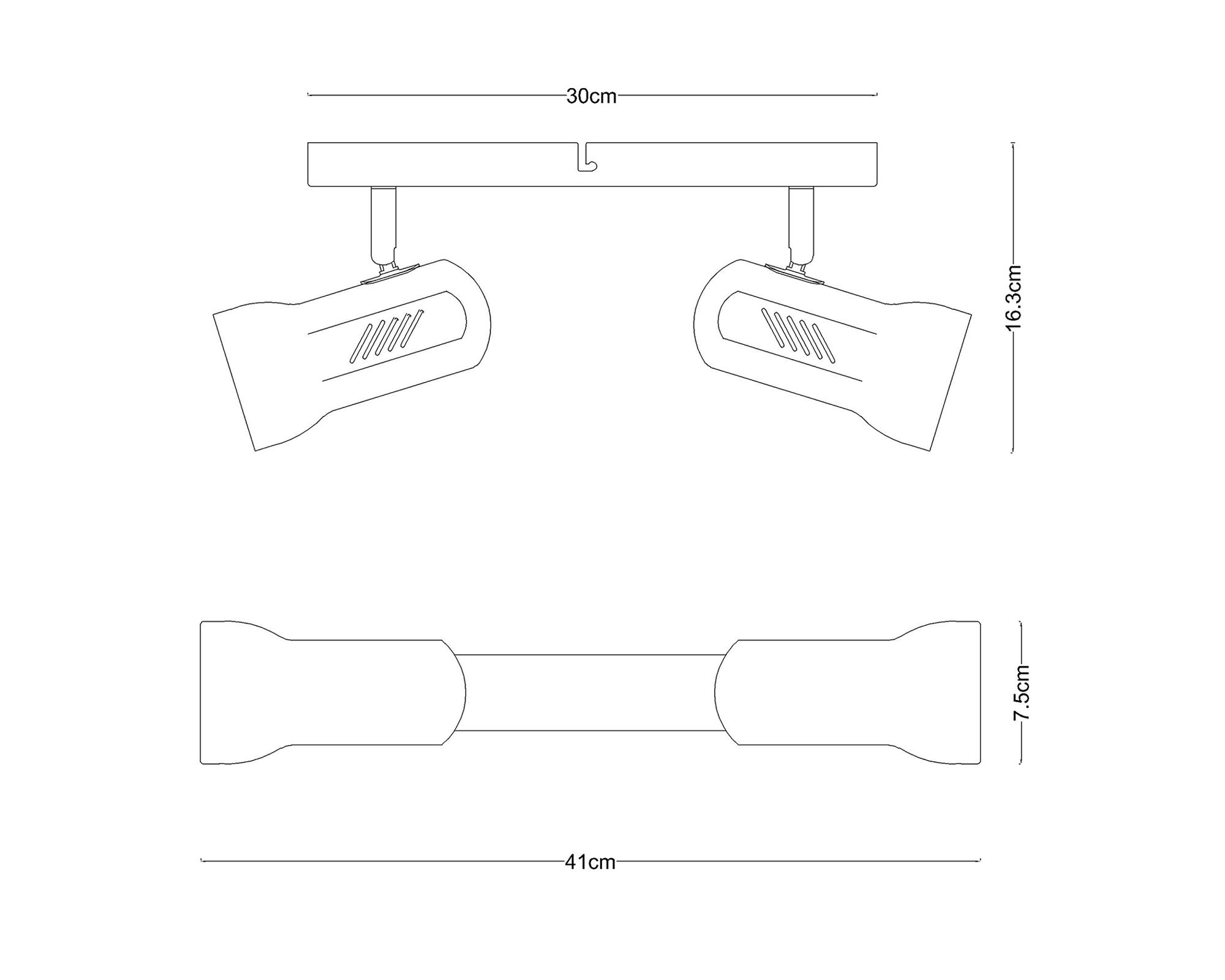 Foco riel 2L E27 1505 blanco Abitare-2