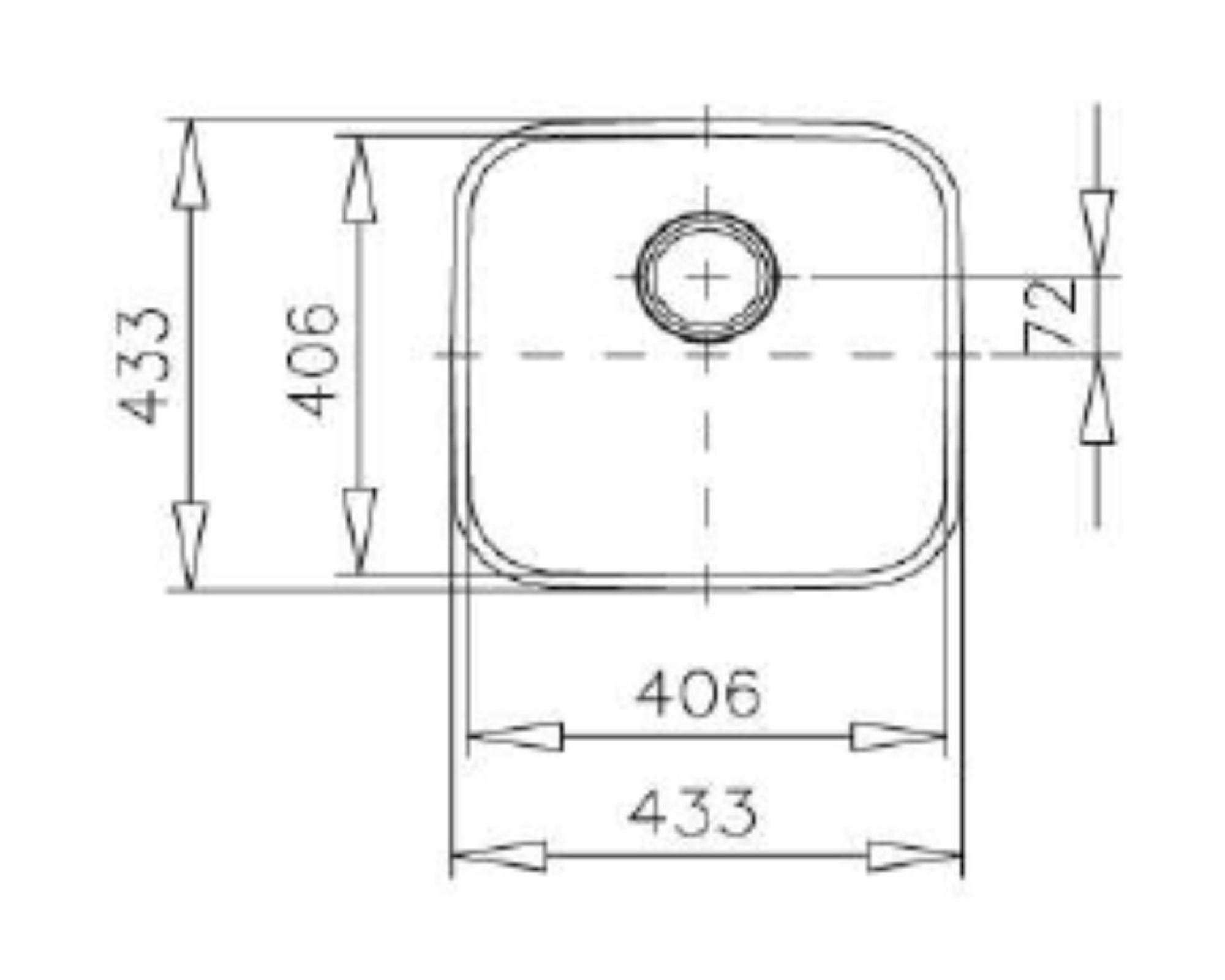 Lavaplatos Be 40.40-18 inox 18x43.3x43.3 cm-3