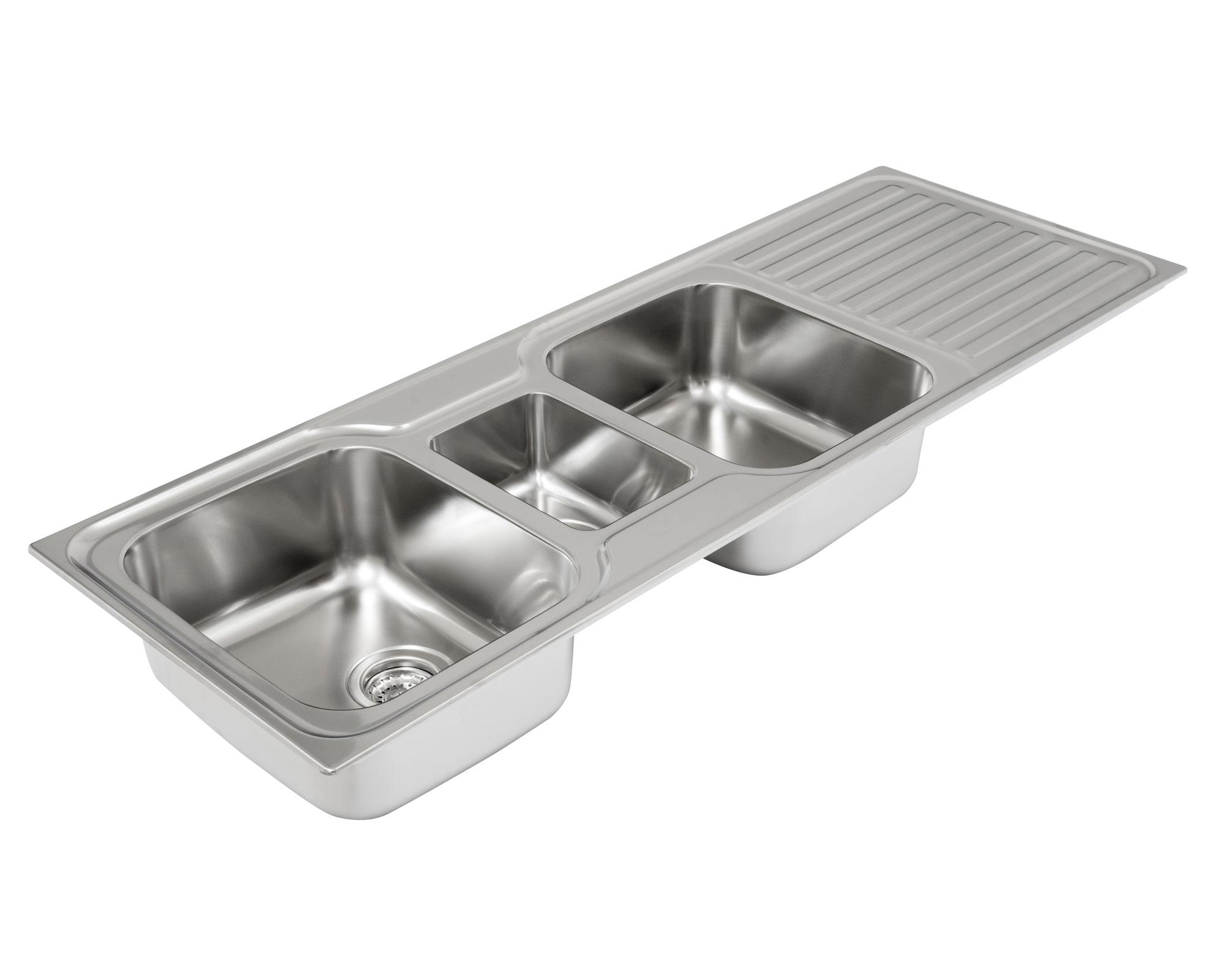 Lavaplatos empotrado 140 cm Classic cromado Teka-1