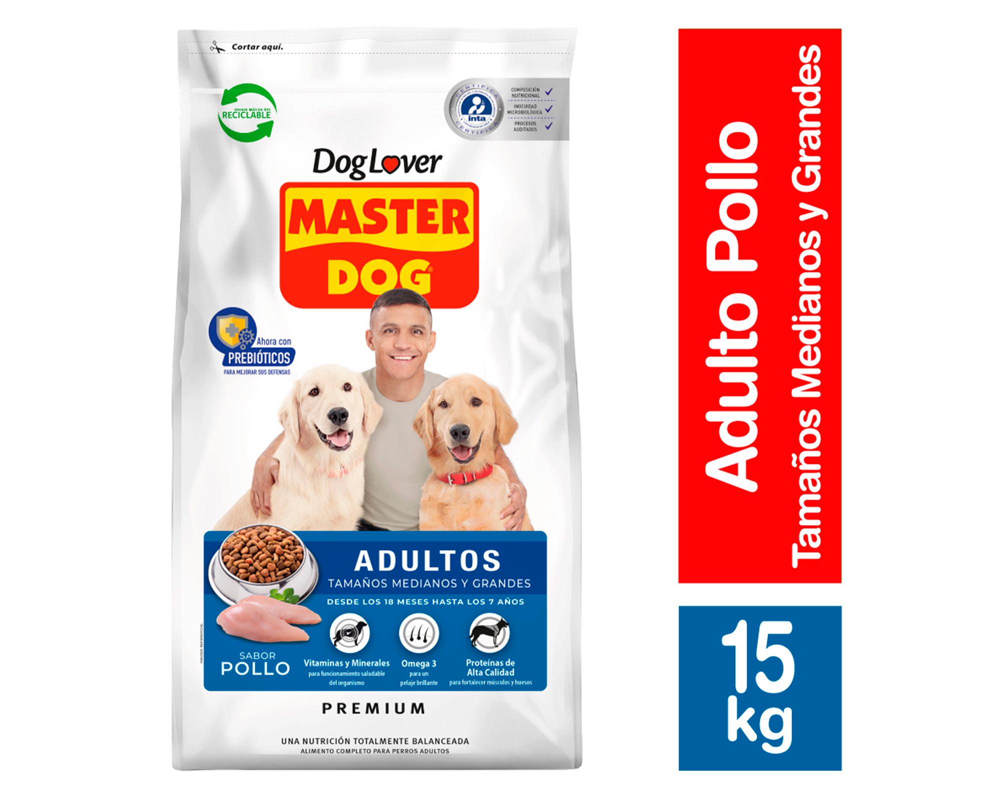 Alimento perro 15 kg Premium pollo Master Dog-0