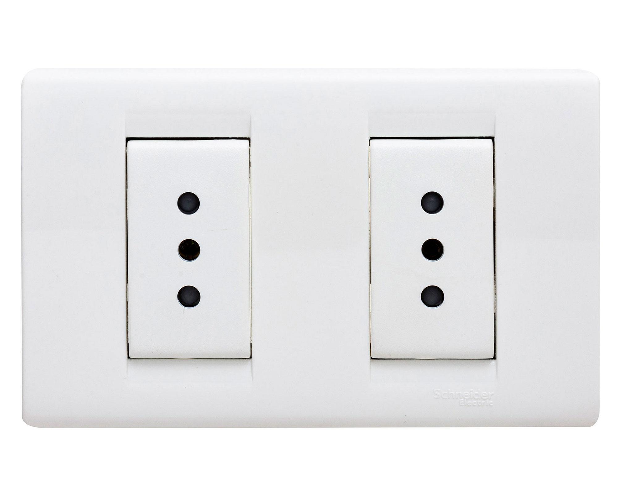 Toma corriente clásic blanca modulo blanco Schneider-0