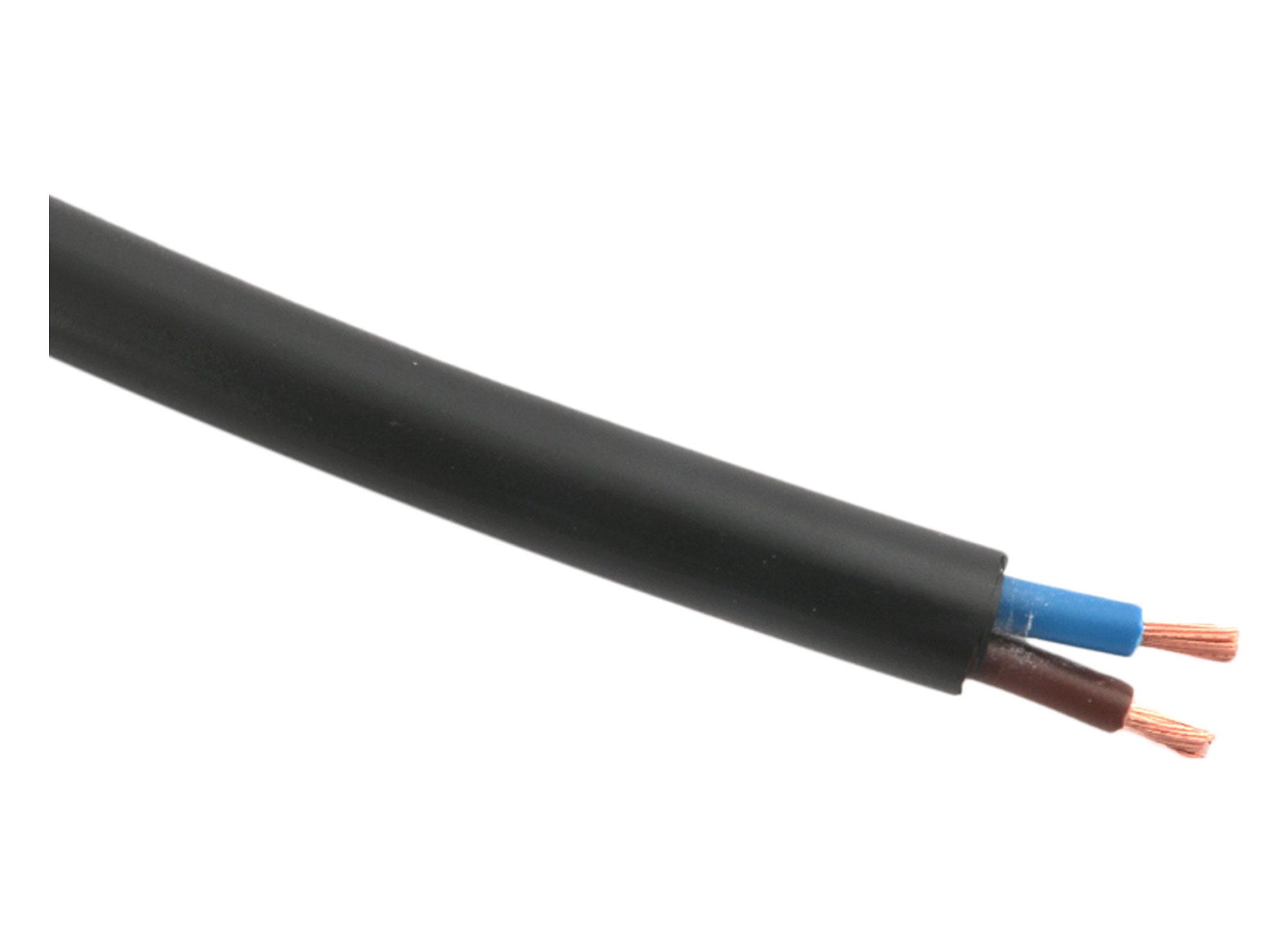 Rollo cordon h05vv-f 2x1 negro10mts Electromex-1