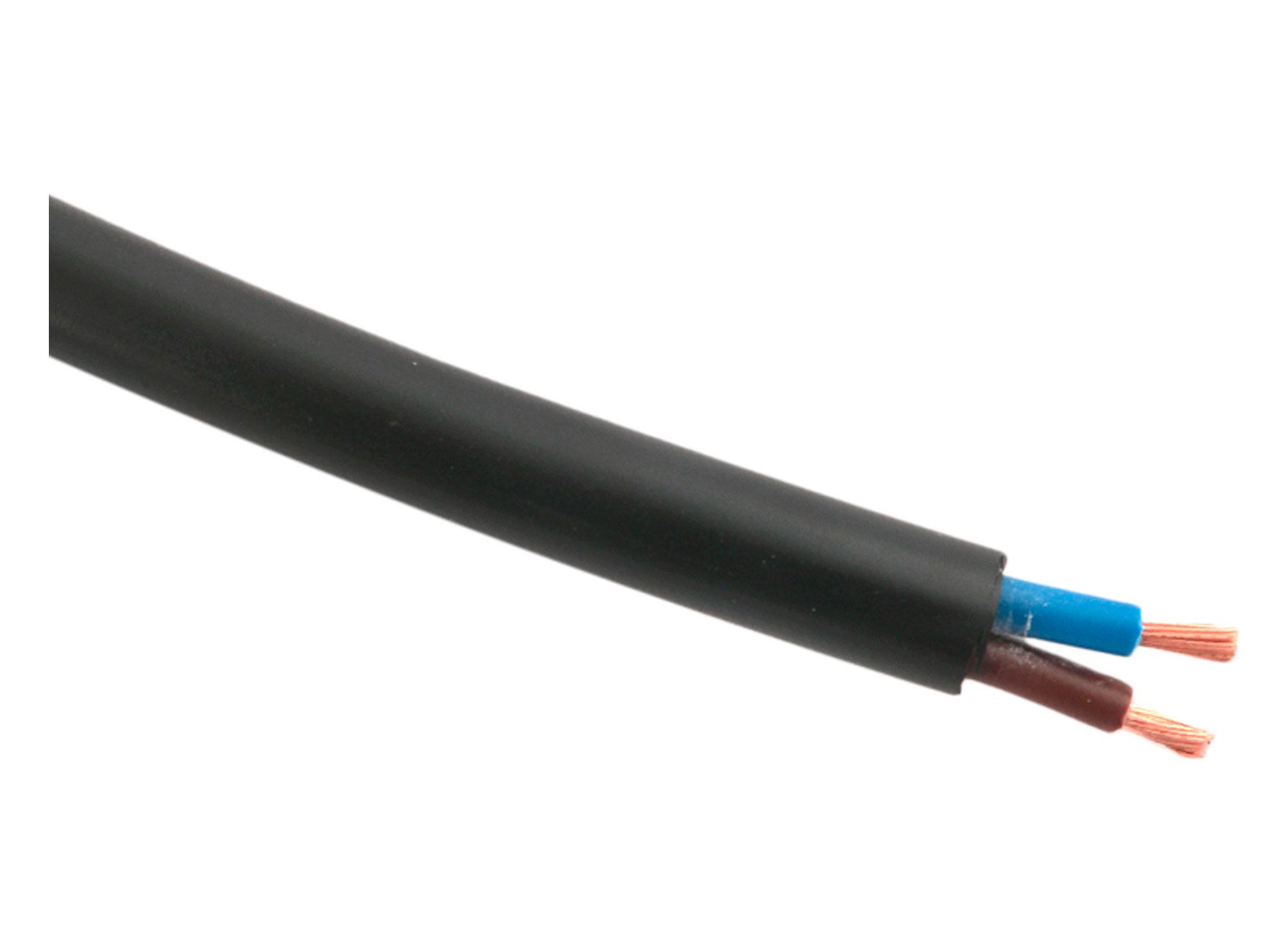 Rollo cordón 2x1,5 mm H05VV-F negro Electromex-1