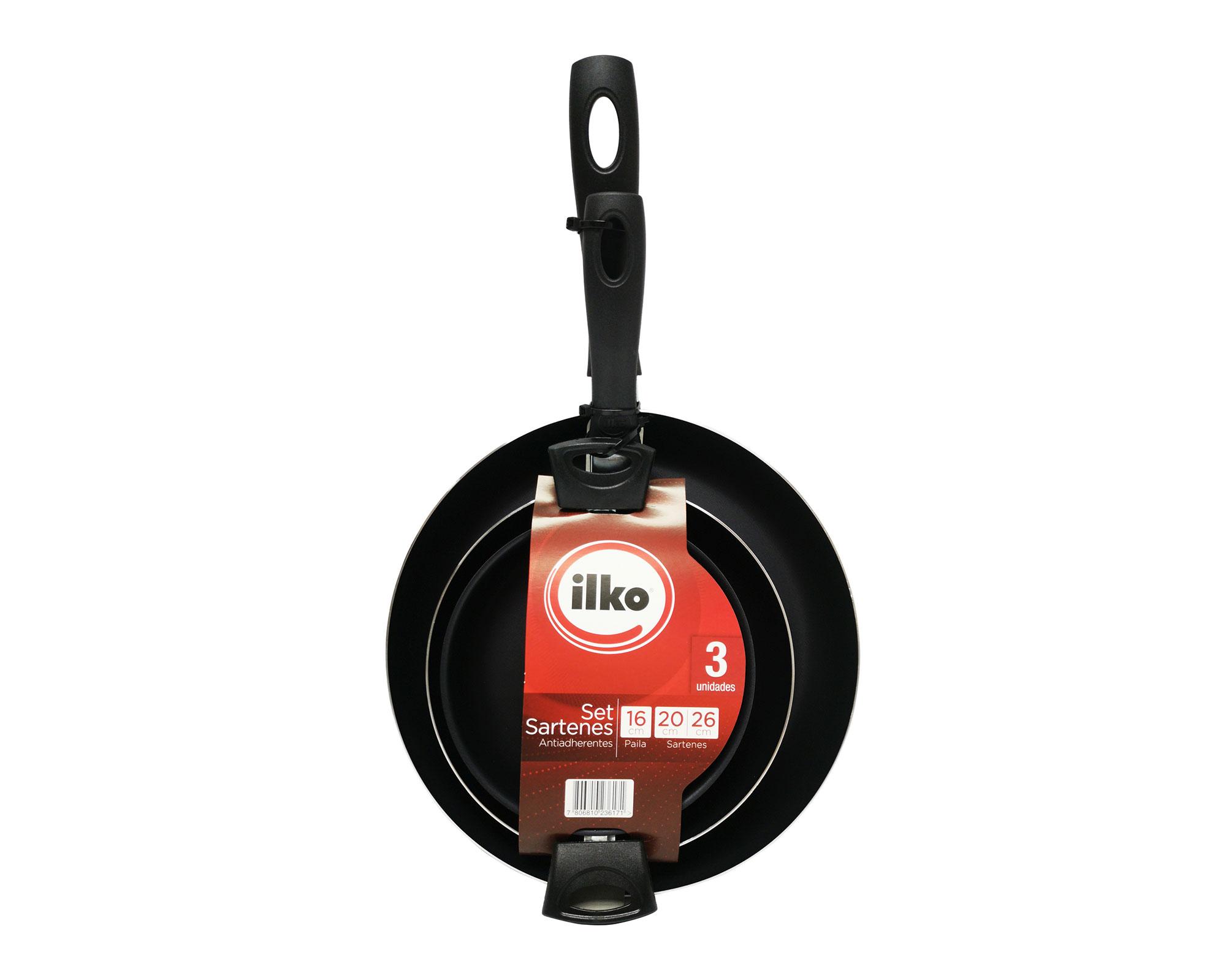 Sartenes 20/26 cm + paila 16 cm Ilko-1