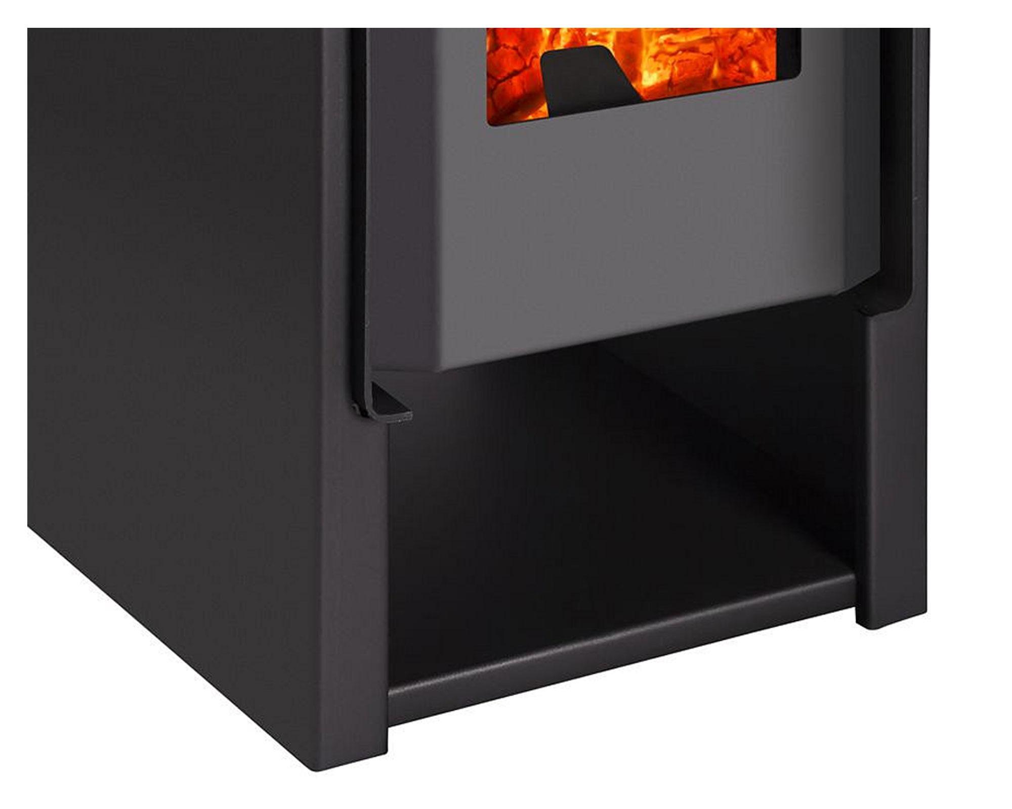 Estufa a leña 6000 Kcal/h Scantek 350 gris charcoal Amesti-3
