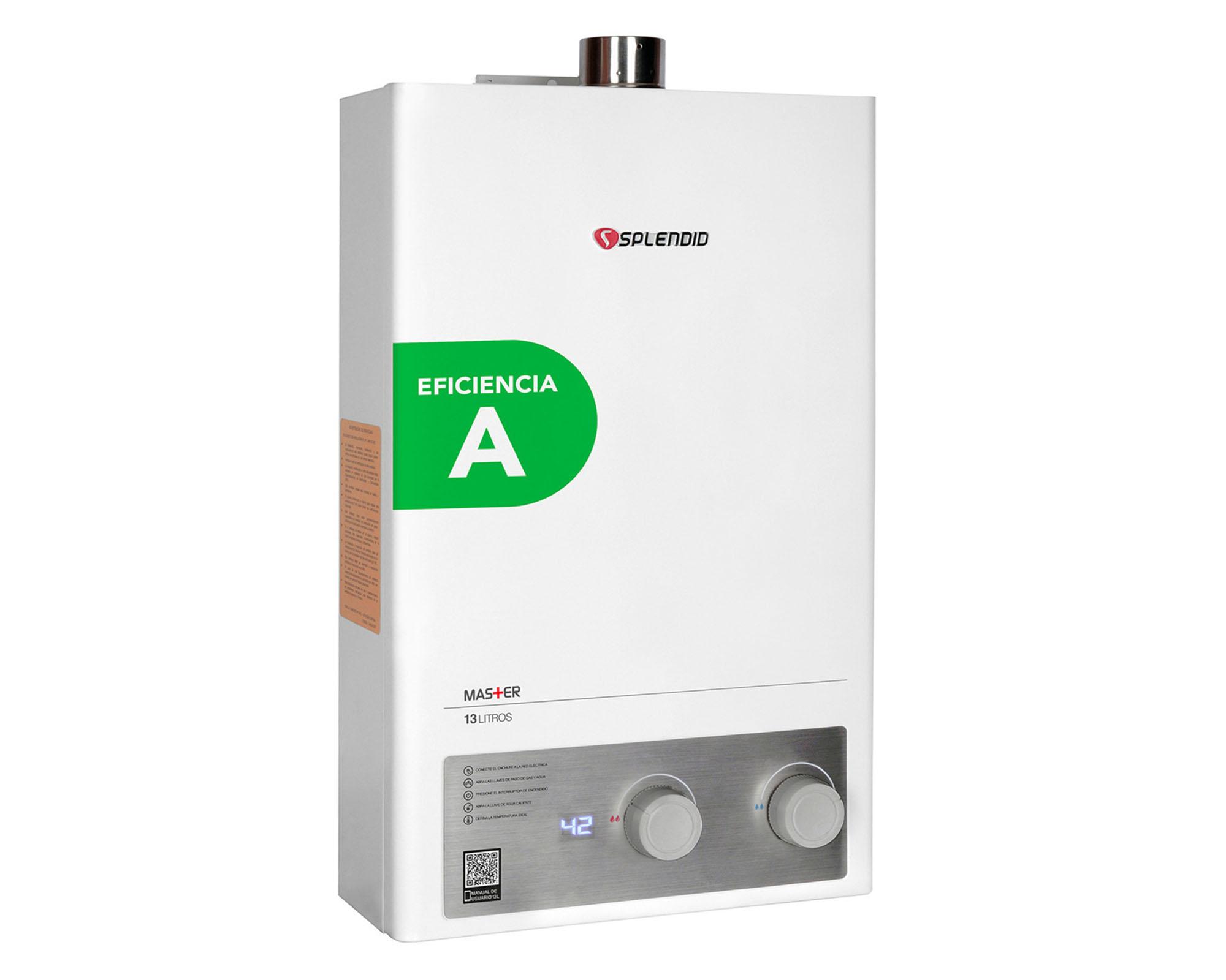 Calefont tiro forzado 13 litros gas natural Master Splendid-2