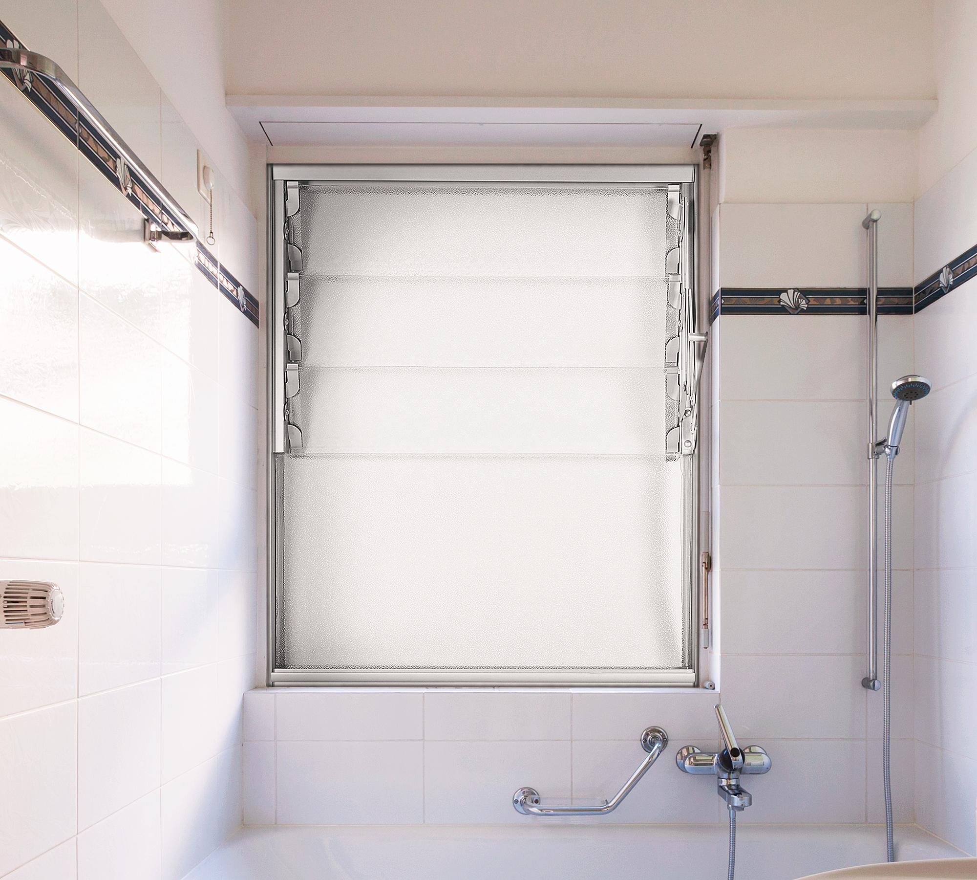 Ventana Aluminio 46x55 cm Corredera Curva Mate con Celosía-0