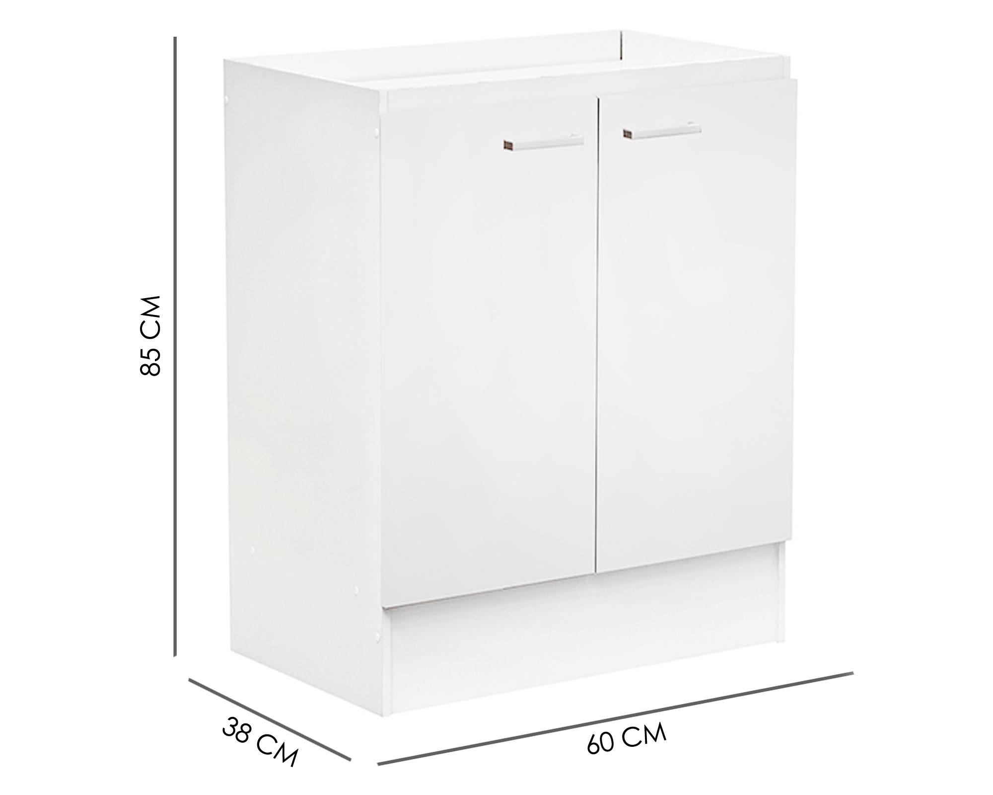 Mueble base lavaplatos 2 puertas Frutillar blanco Mobikit-4