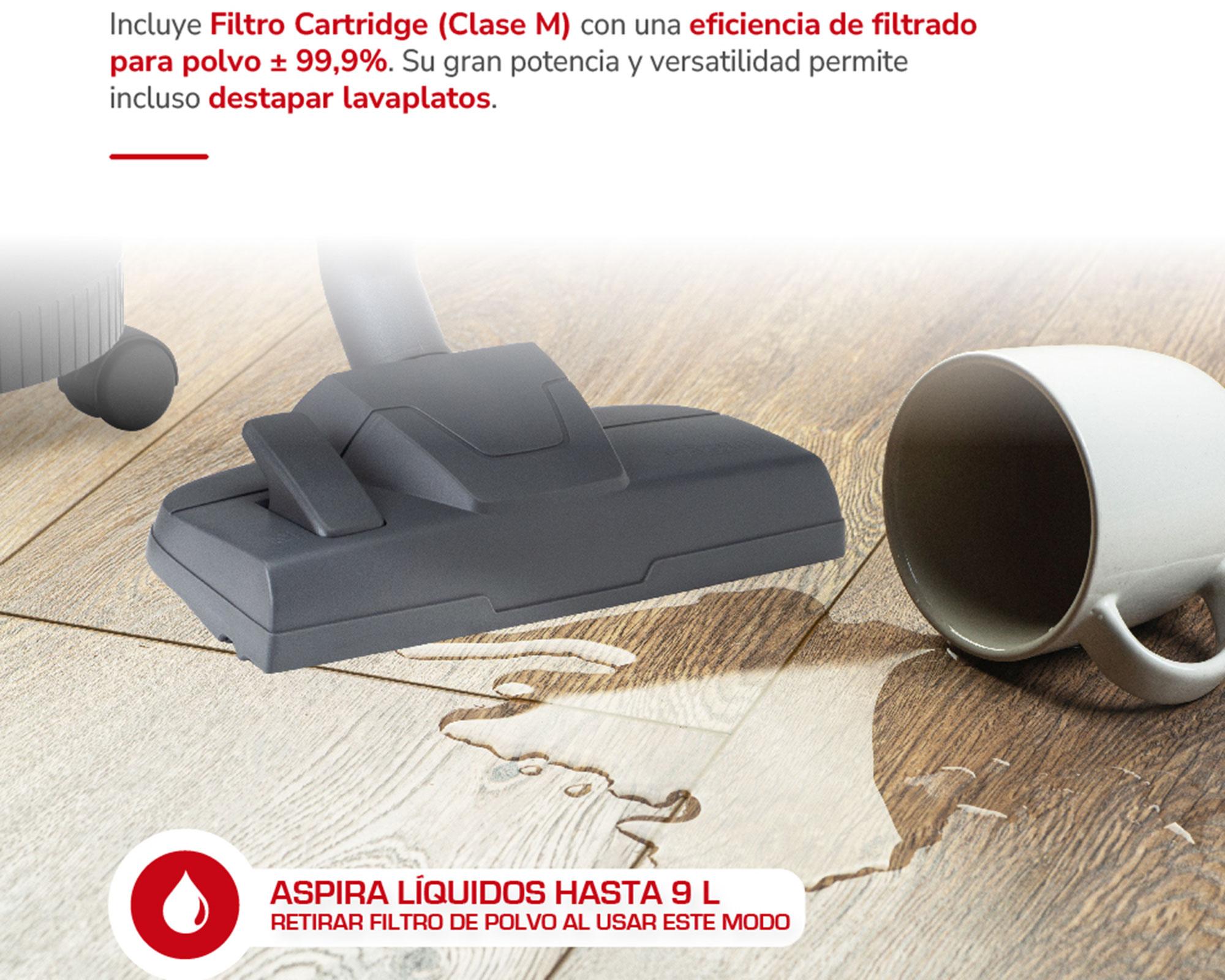 Aspiradora polvo/agua TH-1216 negro 1200W-5