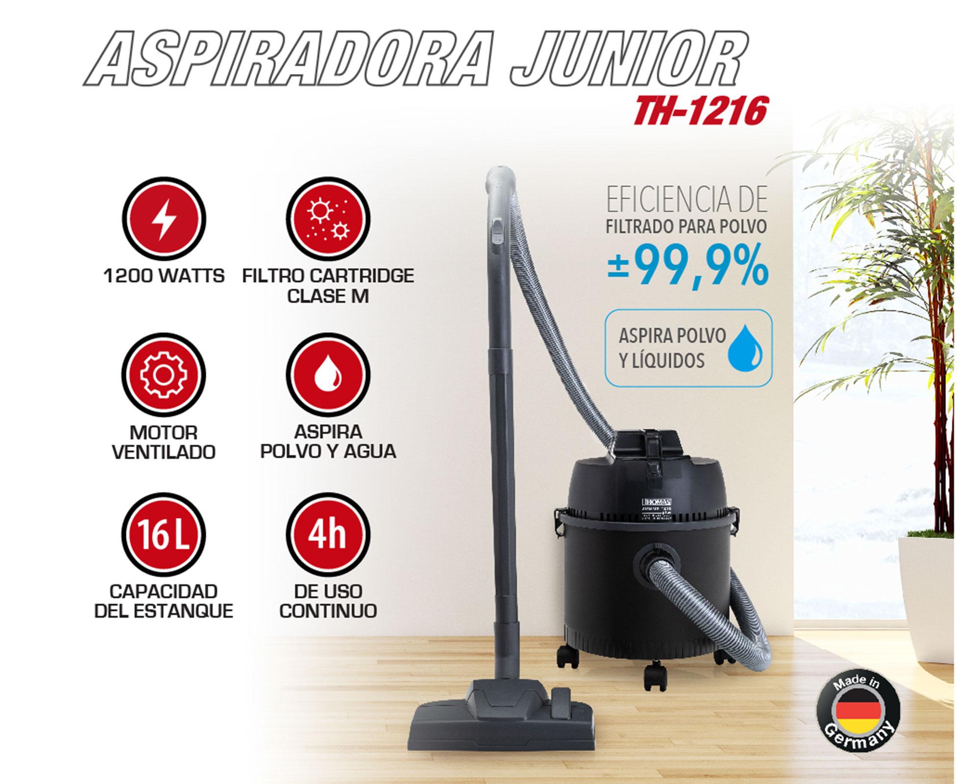 Aspiradora polvo/agua TH-1216 negro 1200W-3