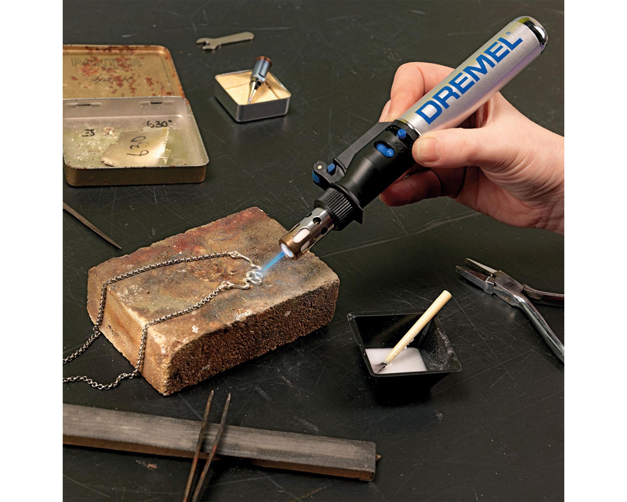Pirograbador soldador a gas Versatip + 12 accesorios Dremel-5