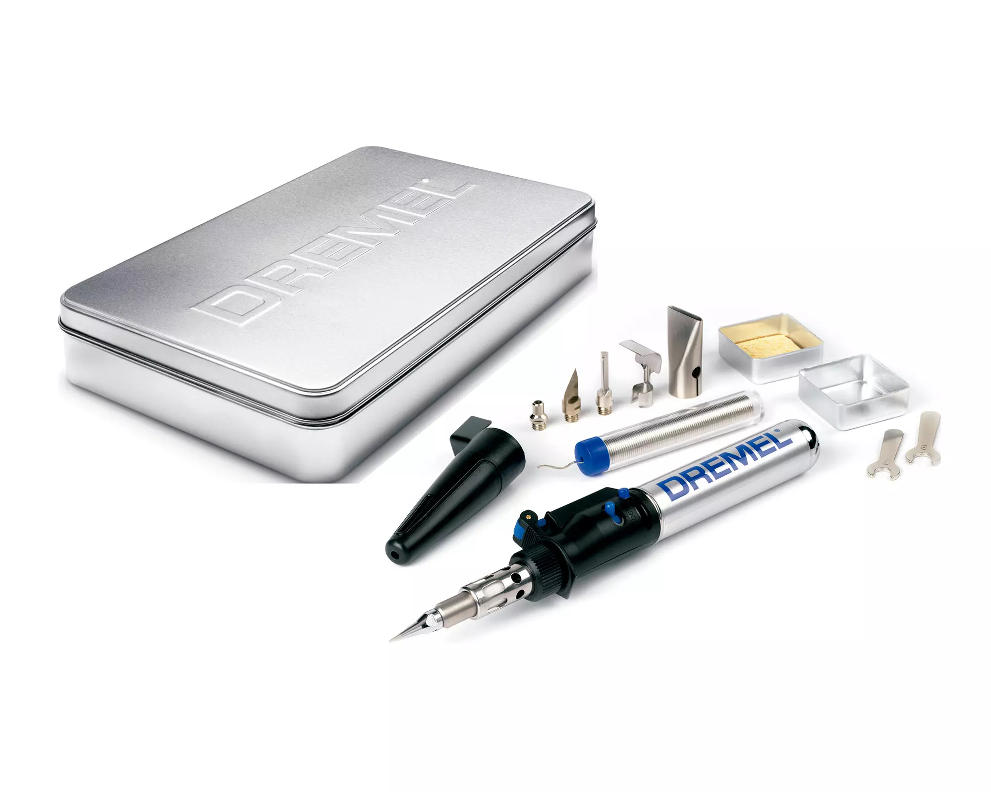 Pirograbador soldador a gas Versatip + 12 accesorios Dremel-0