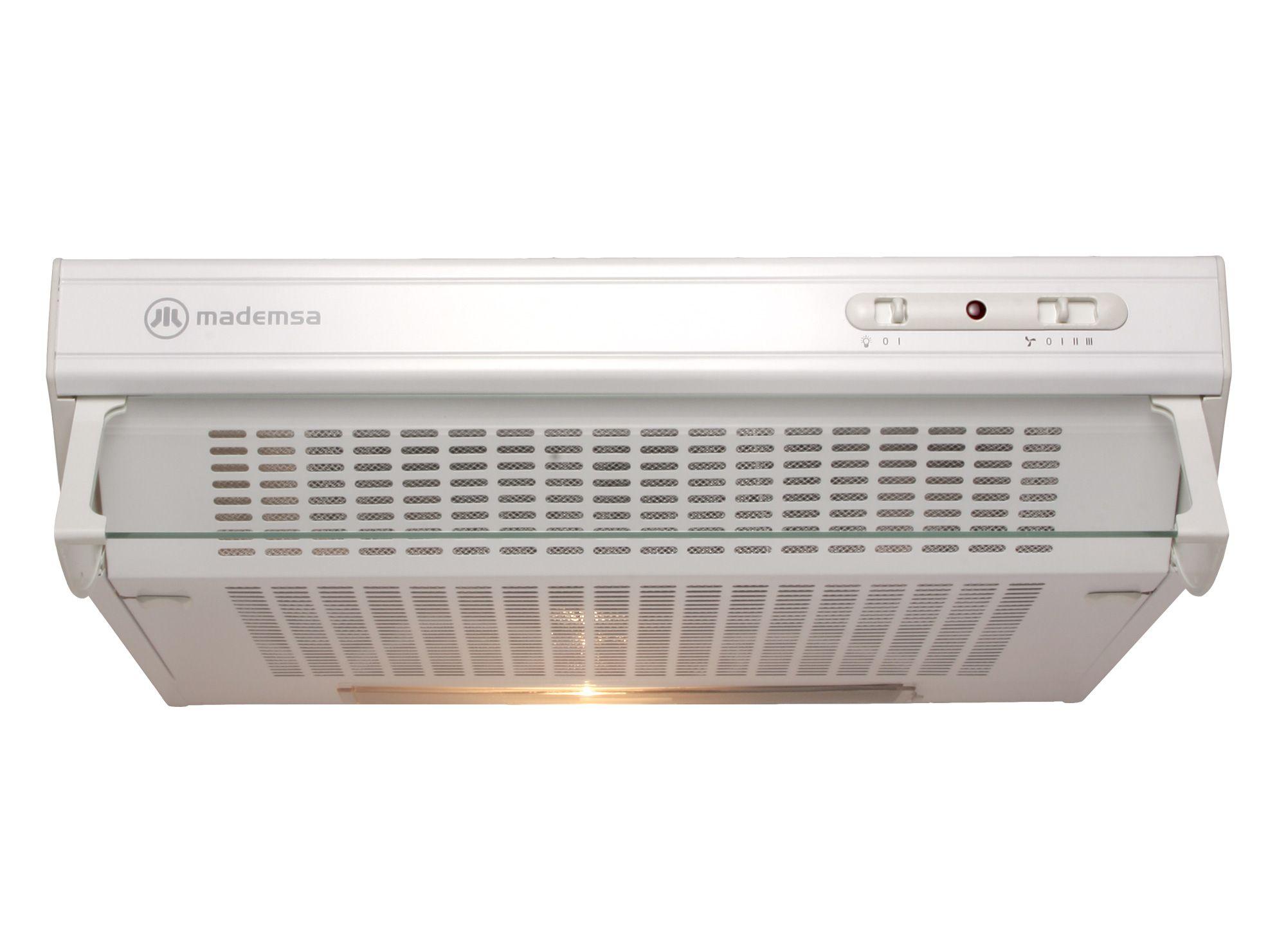 Campana mural 130W MXU160 blanco Mademsa-0