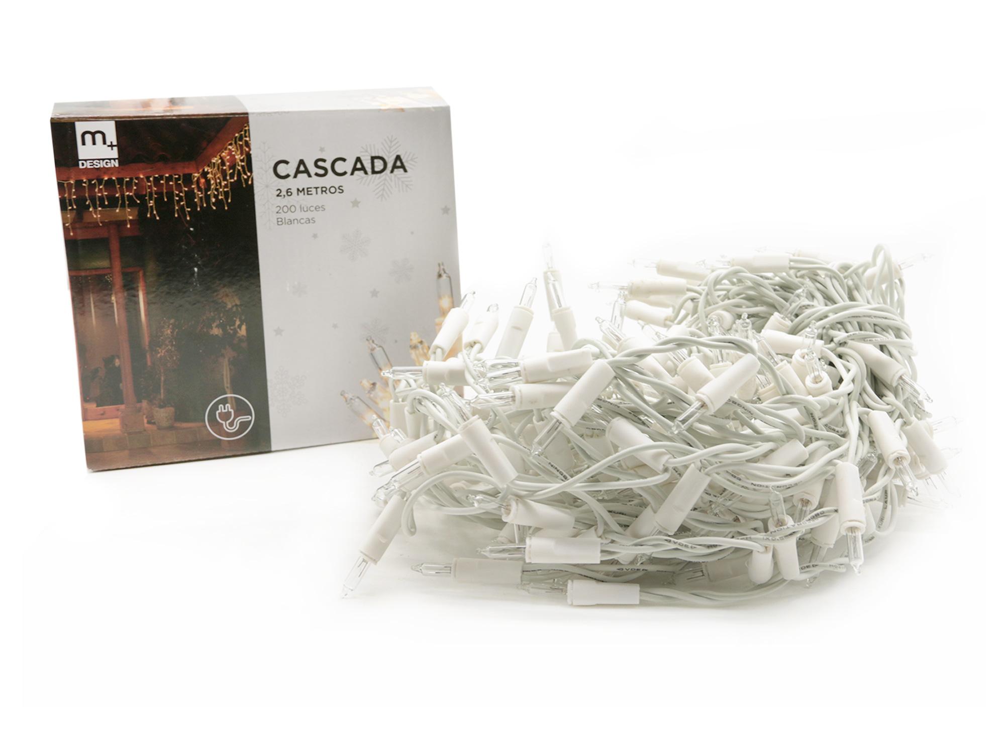 200 Luces de navidad cascada blanco-0