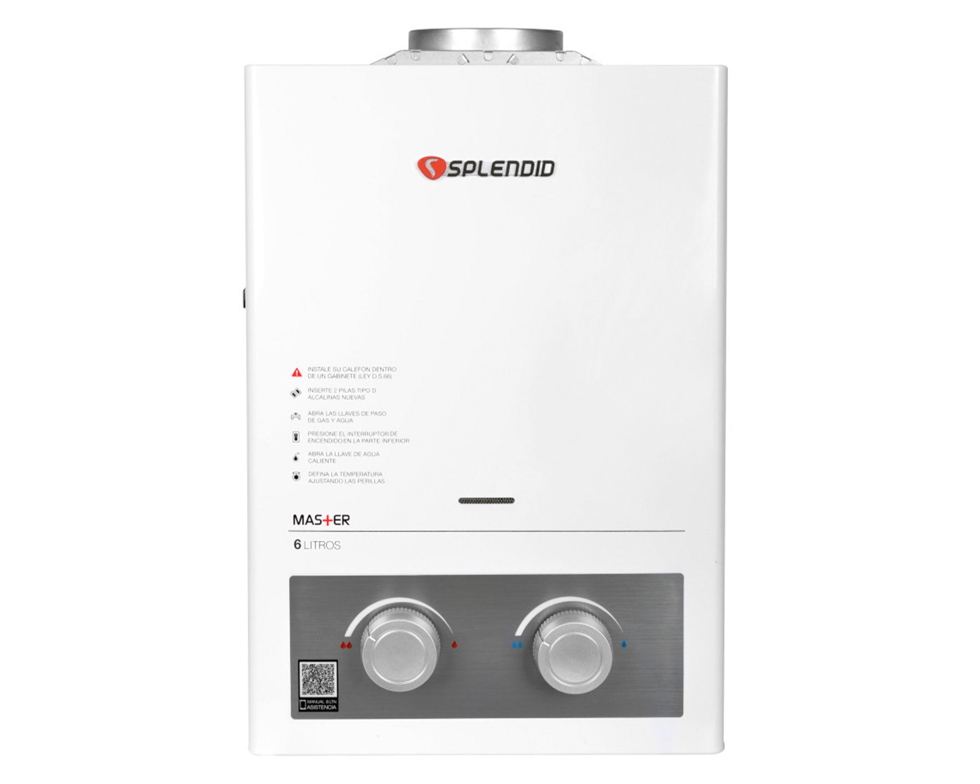 Calefont MV SB 6-1 5 lt tiro natural gas licuado-0