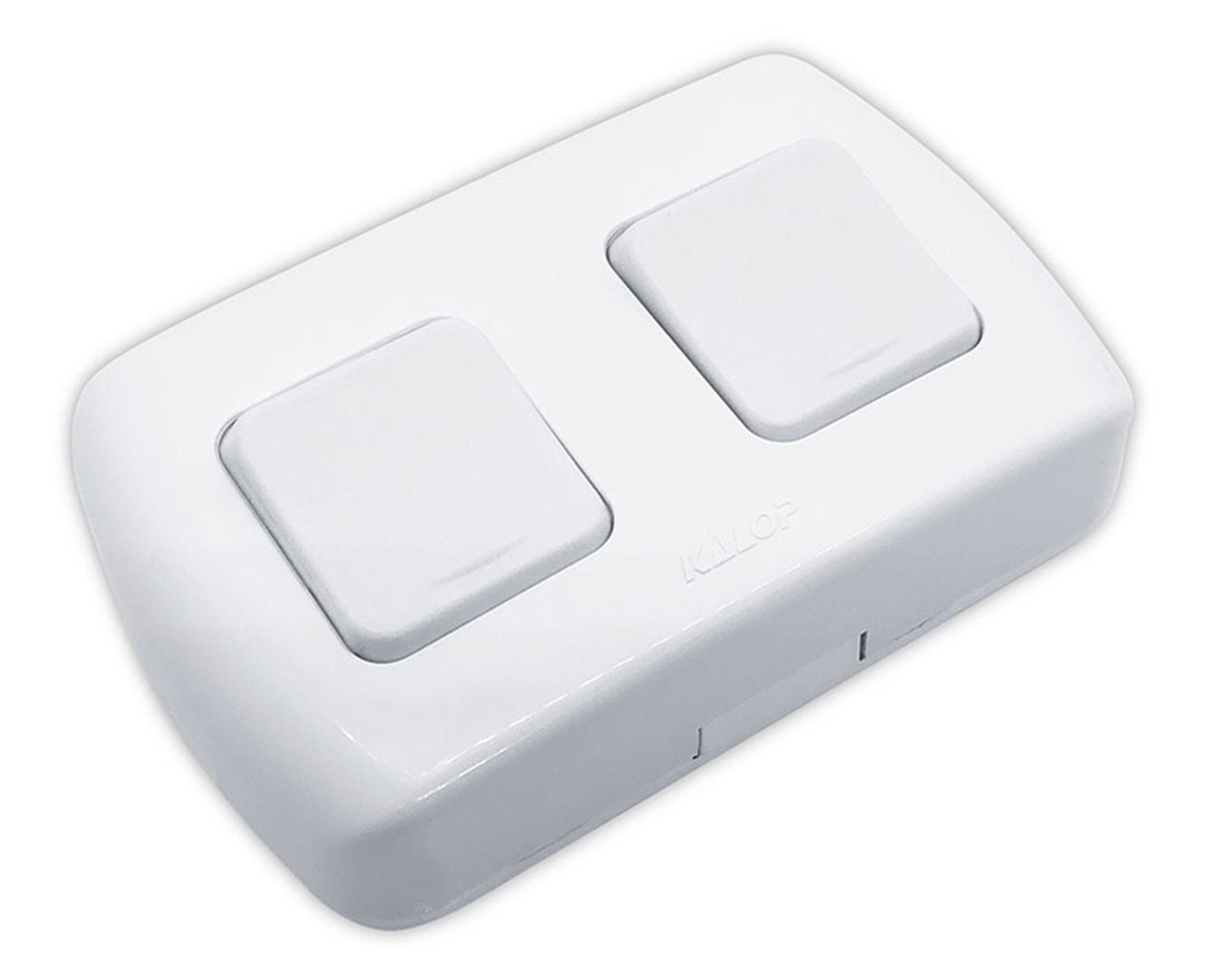 Interruptor 2 puntos tekna 10a 250v blanco Kalop-3