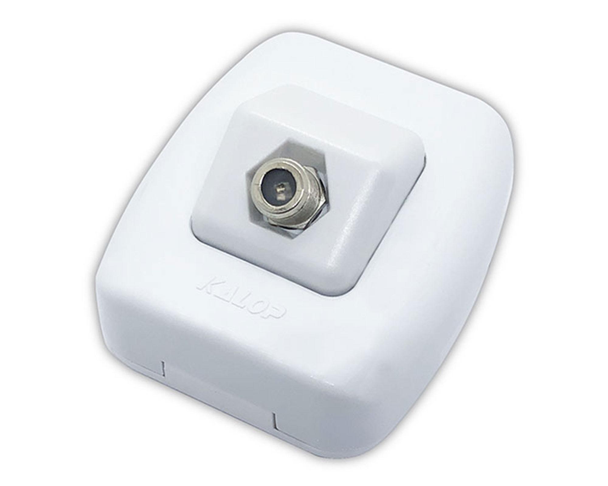 Toma catv tekna pin fino blanca Kalop-2