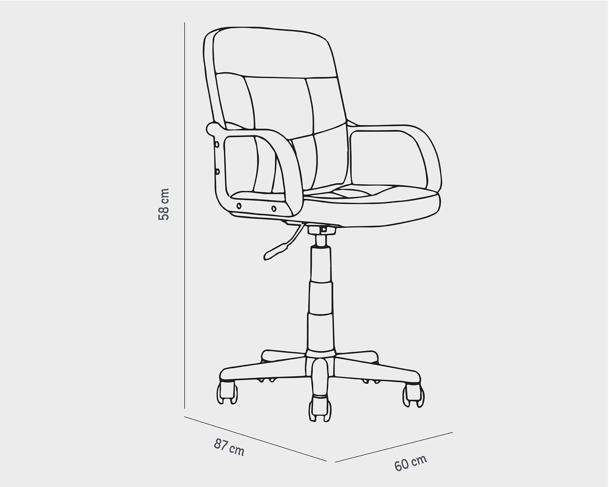 Silla escritorio ejecutiva 6104 negro-8