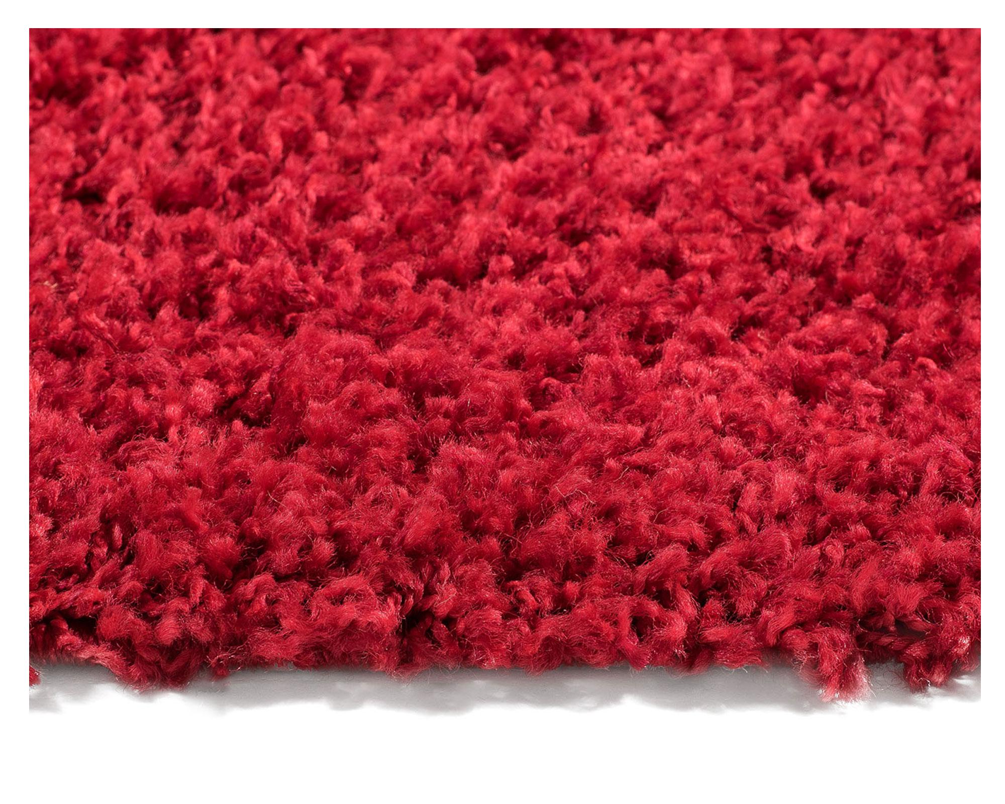 Alfombra Shaggy 220x150 cm rojo Dib-1