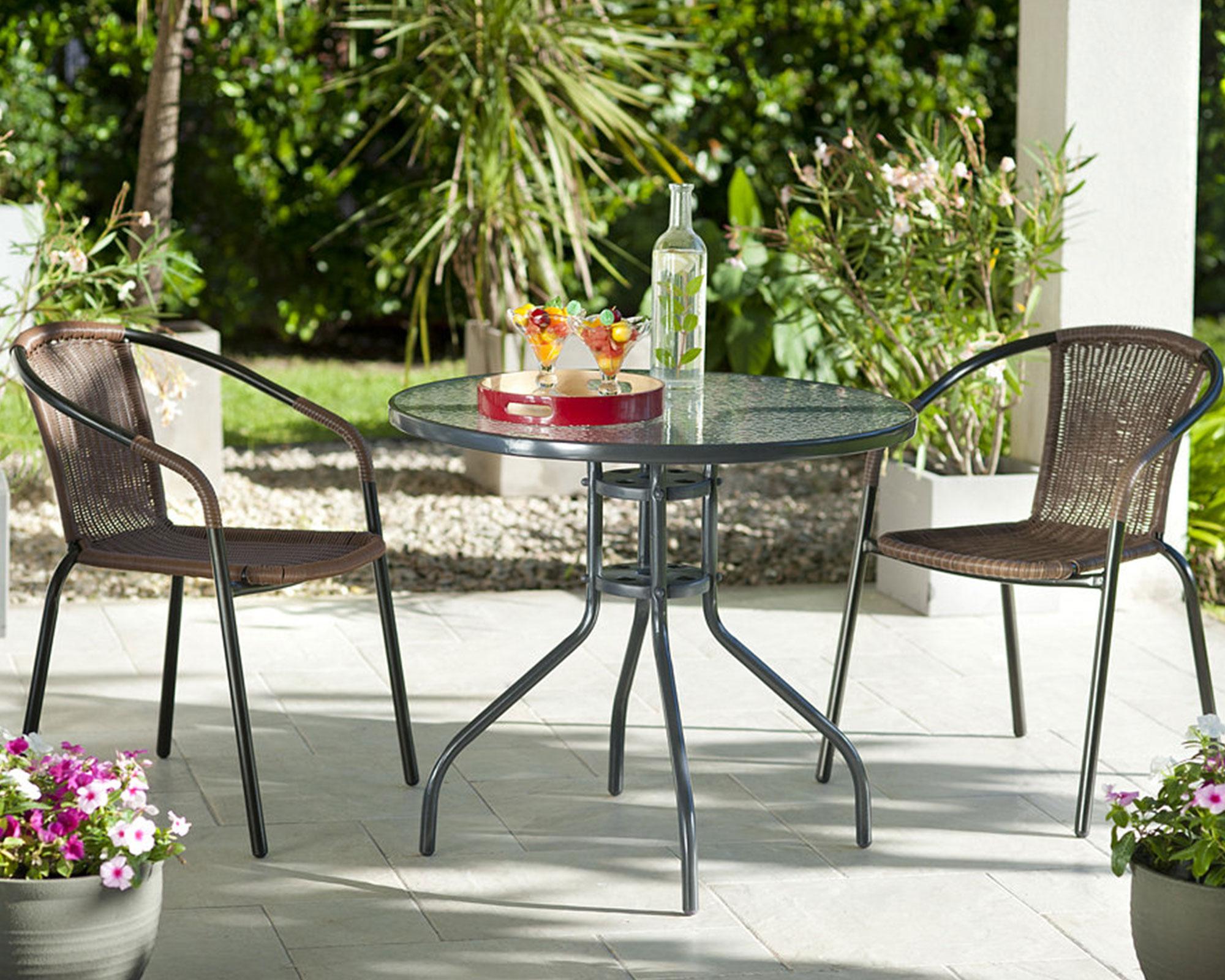 Silla símil ratán tabaco Outzen-2