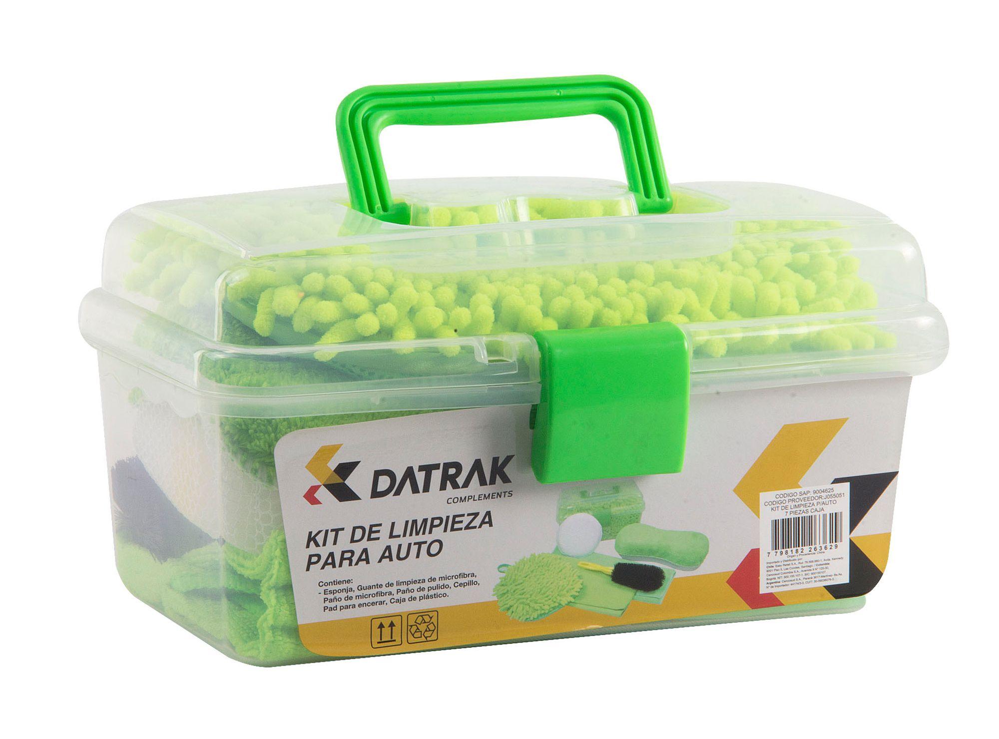 Kit limpieza para auto verde 7 piezas Datrak-0
