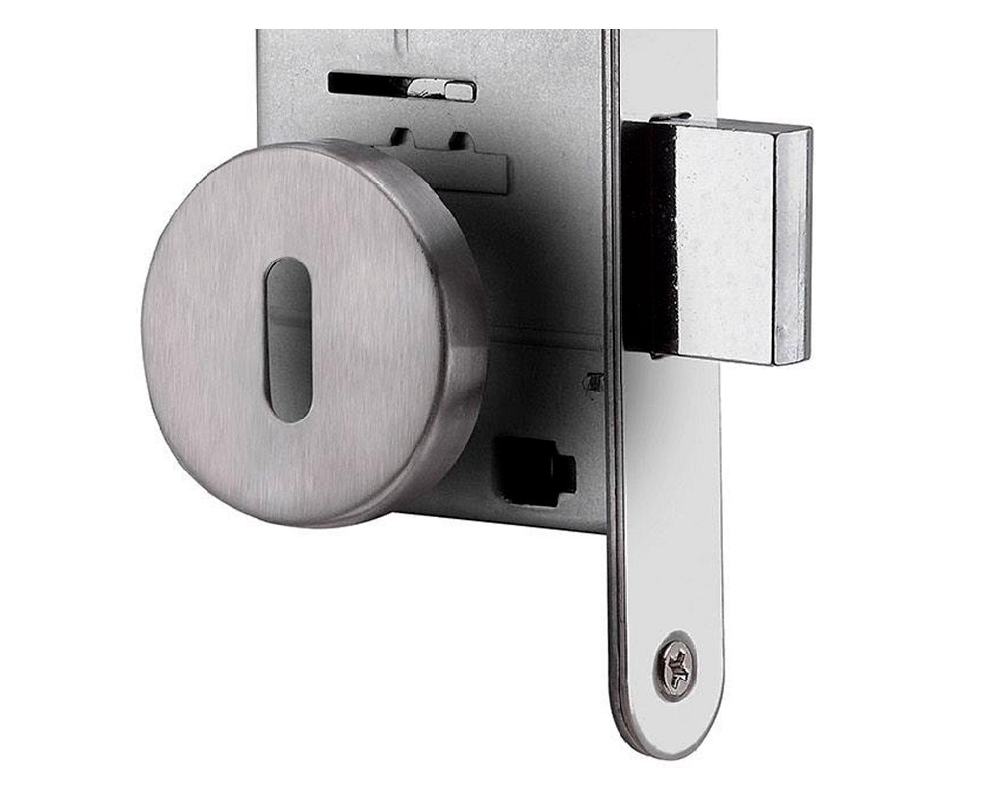 Cerradura embutida dormitorio/clóset Toscana plata Yale-2
