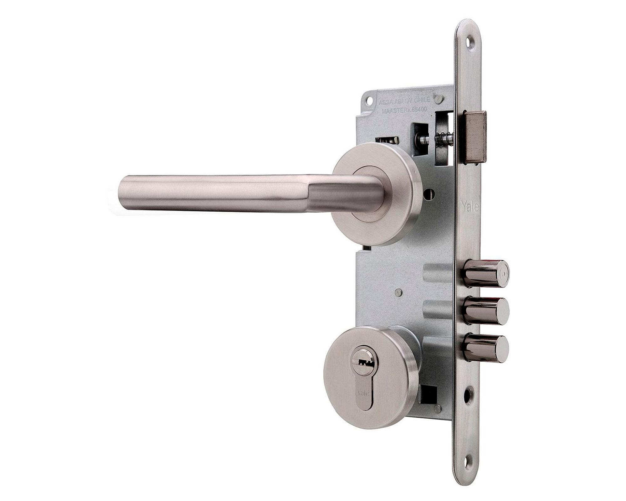 Cerradura embutida acceso Toscana plata Yale-0