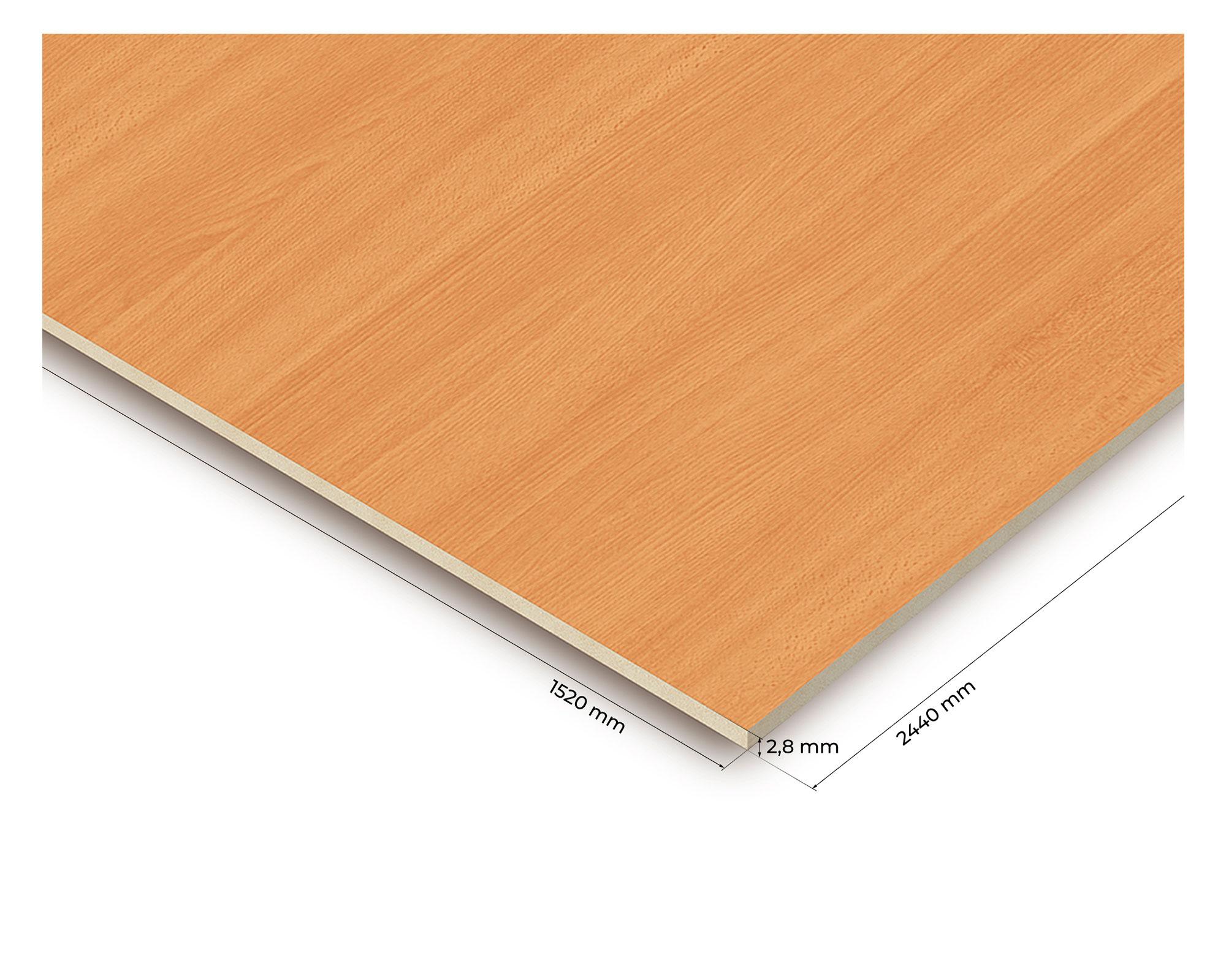 Tablero MDF durolac 2.8x1520x2440 mm haya-2