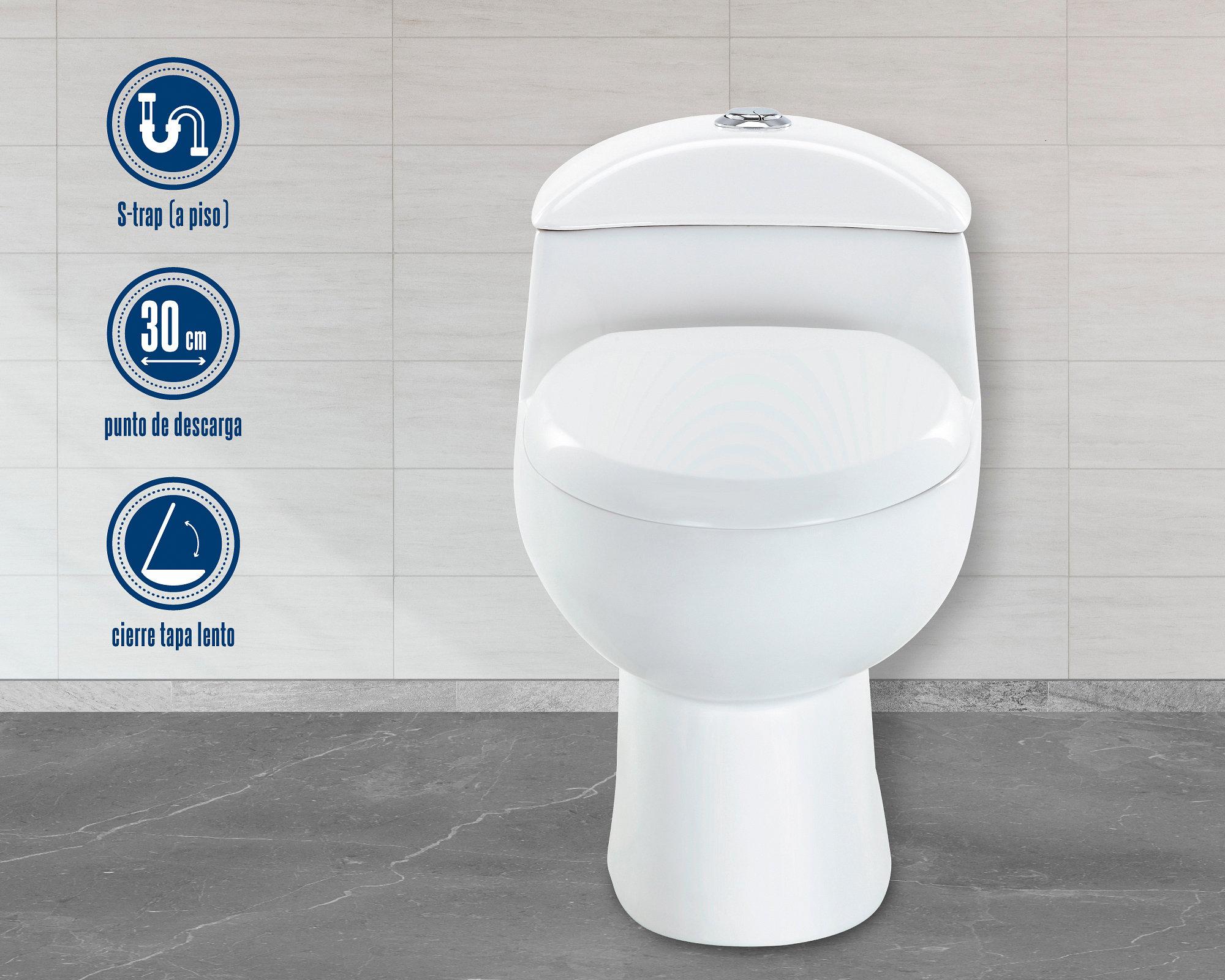 One piece 30 cm asiento cierre suave Lisboa blanco Vessanti-4