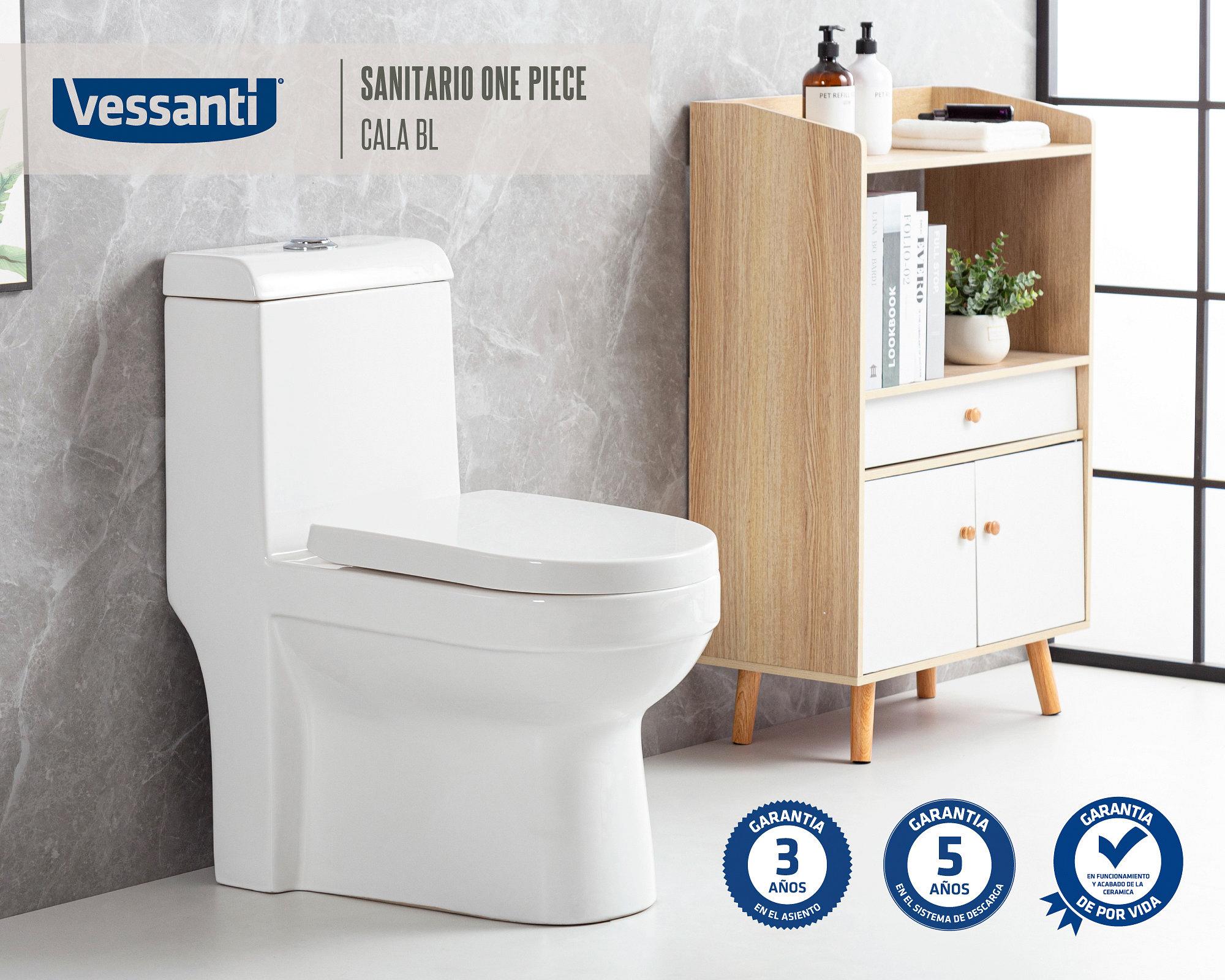 One piece 30 cm Dual flush asiento cierre suave Cala Vessanti-3
