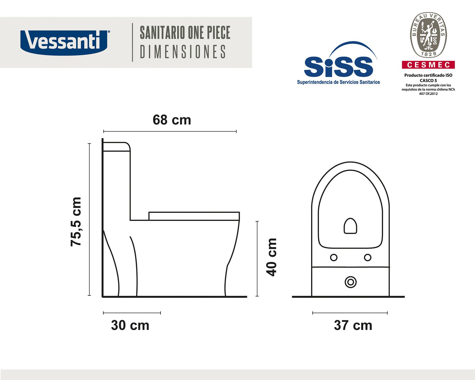 One piece 30 cm Dual flush Atenas Vessanti-9