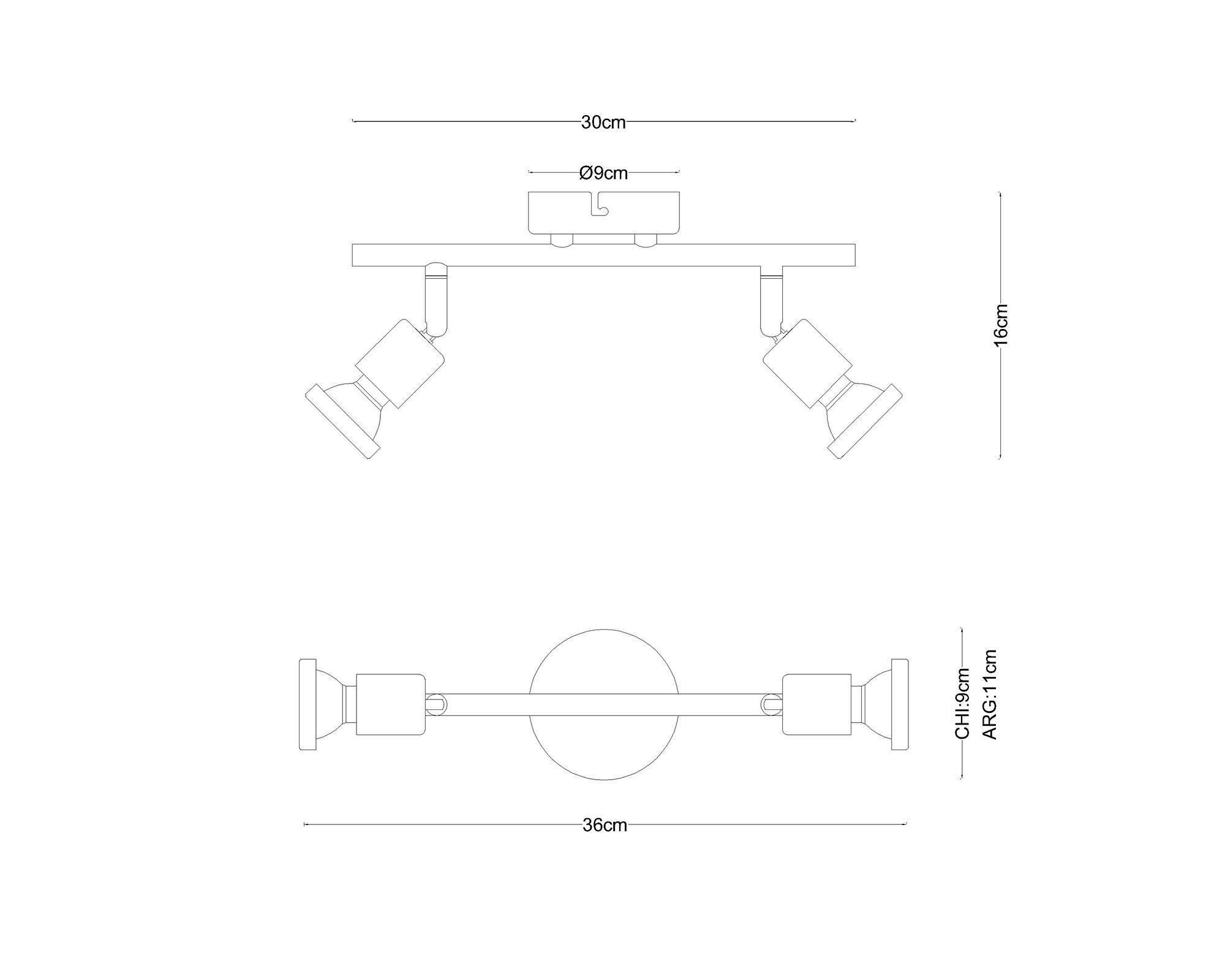 Spot 2L GU10 níquel-3