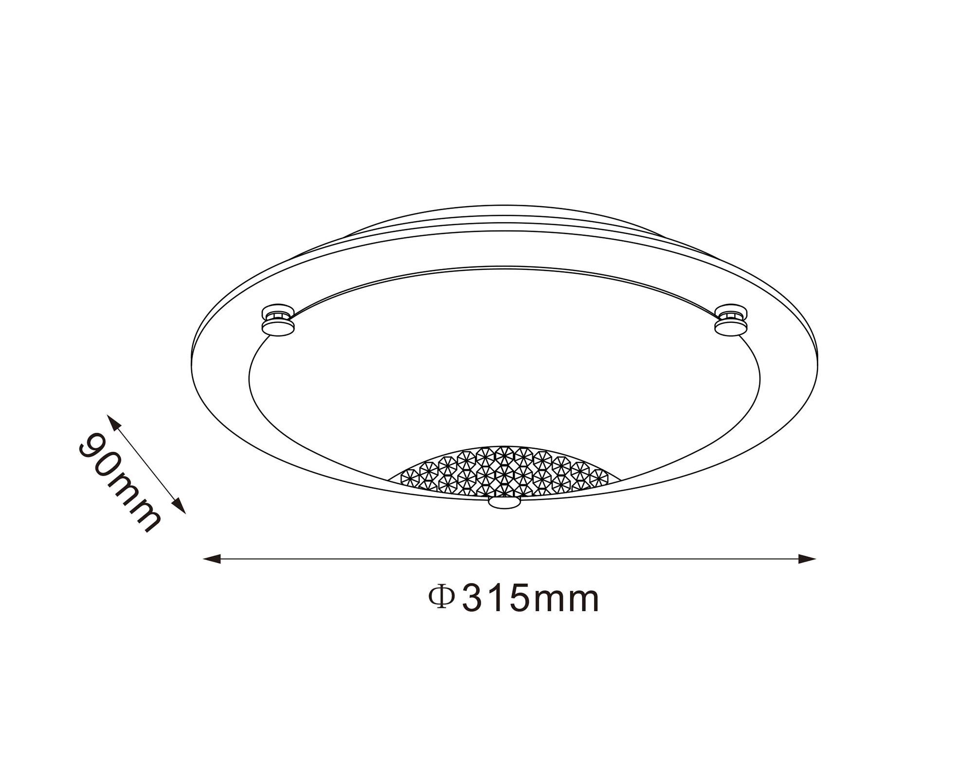 Plafón redondo 2L E27 Doble cristal-2