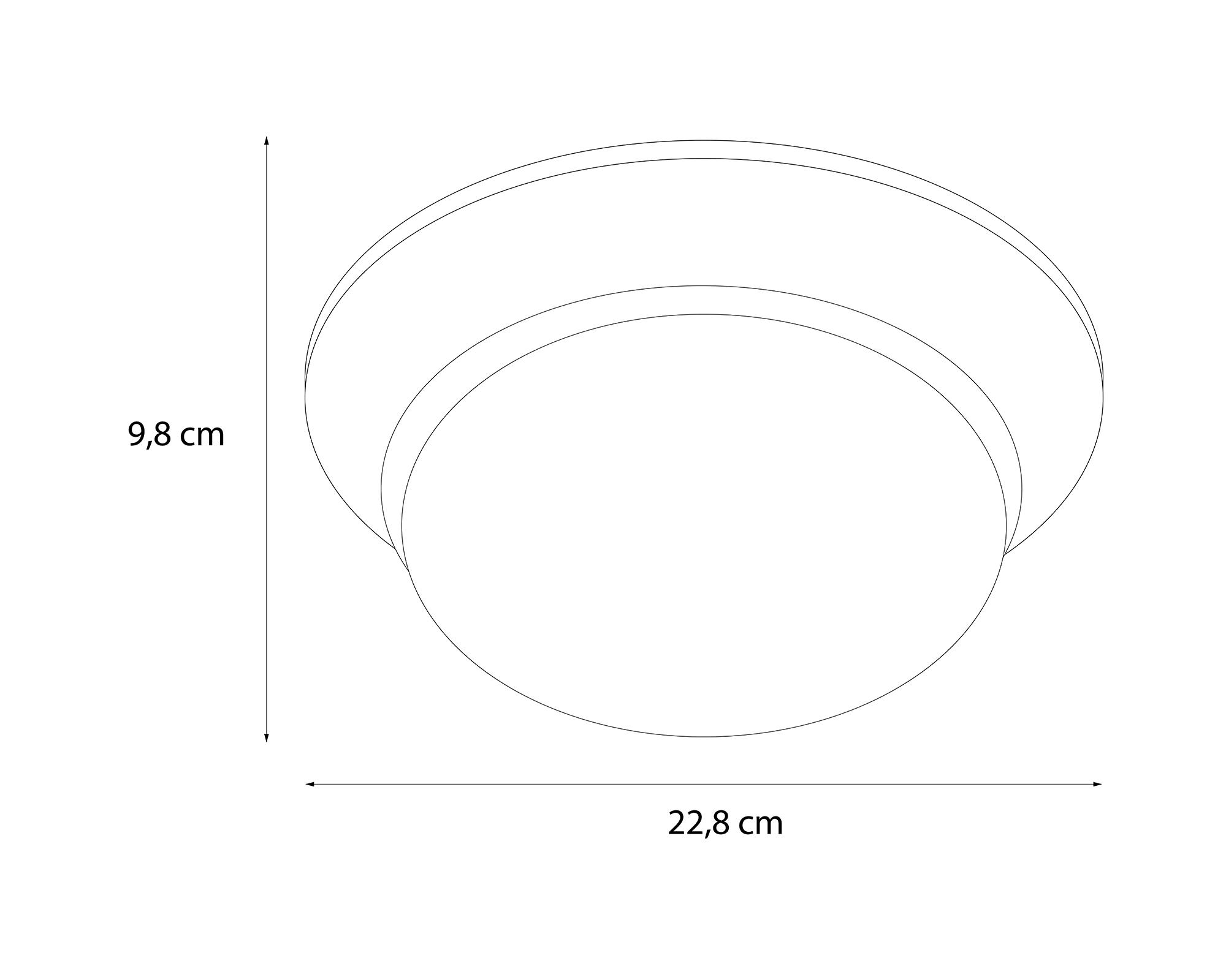 Plafón 1L E27 blanco Abitare-7
