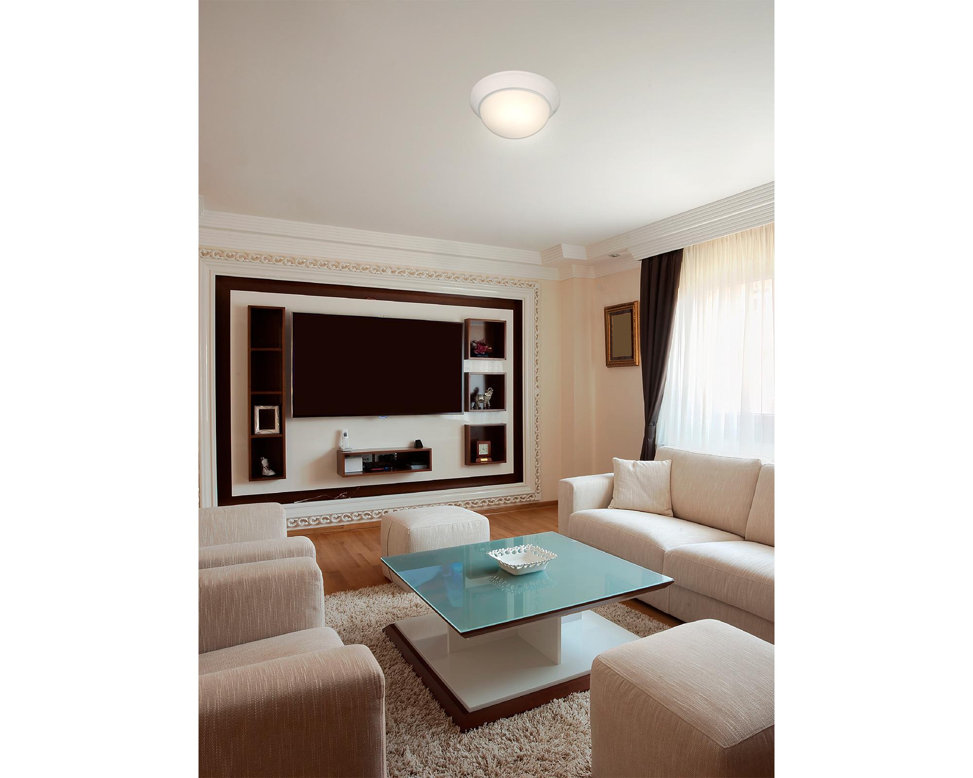 Plafón 1L E27 blanco Abitare-3