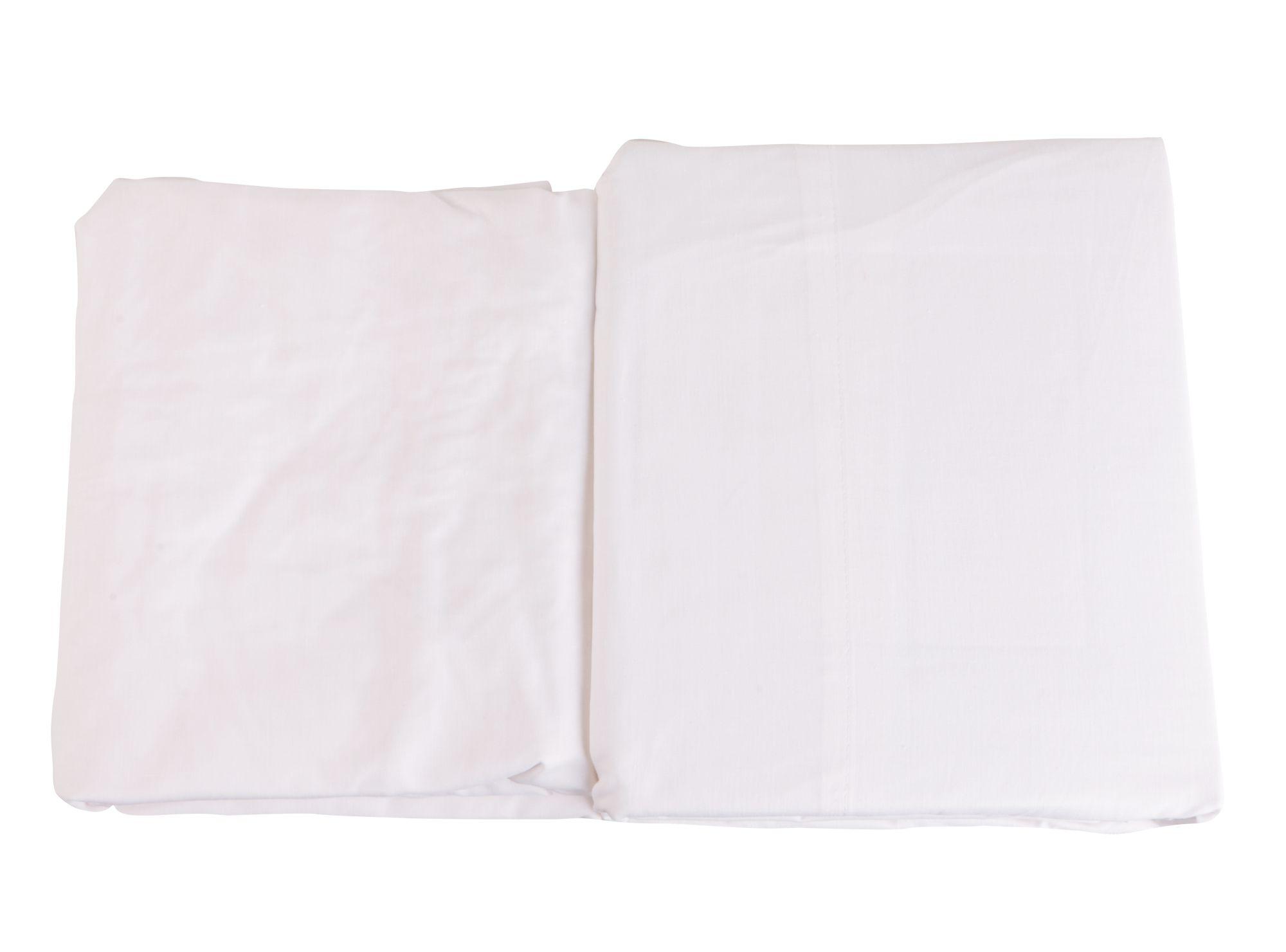 Juego sábanas 1,5 plazas 144 hilos liso blanco Cotidiana-2