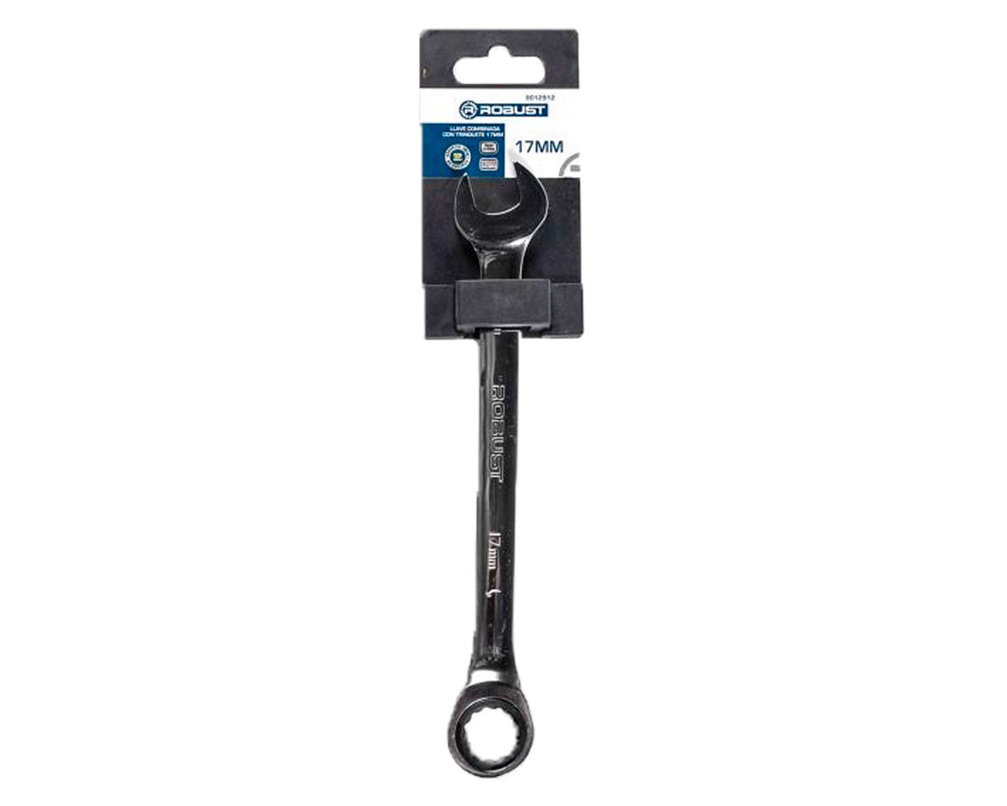 Llave combinada con trinquete 17 mm cromo-0