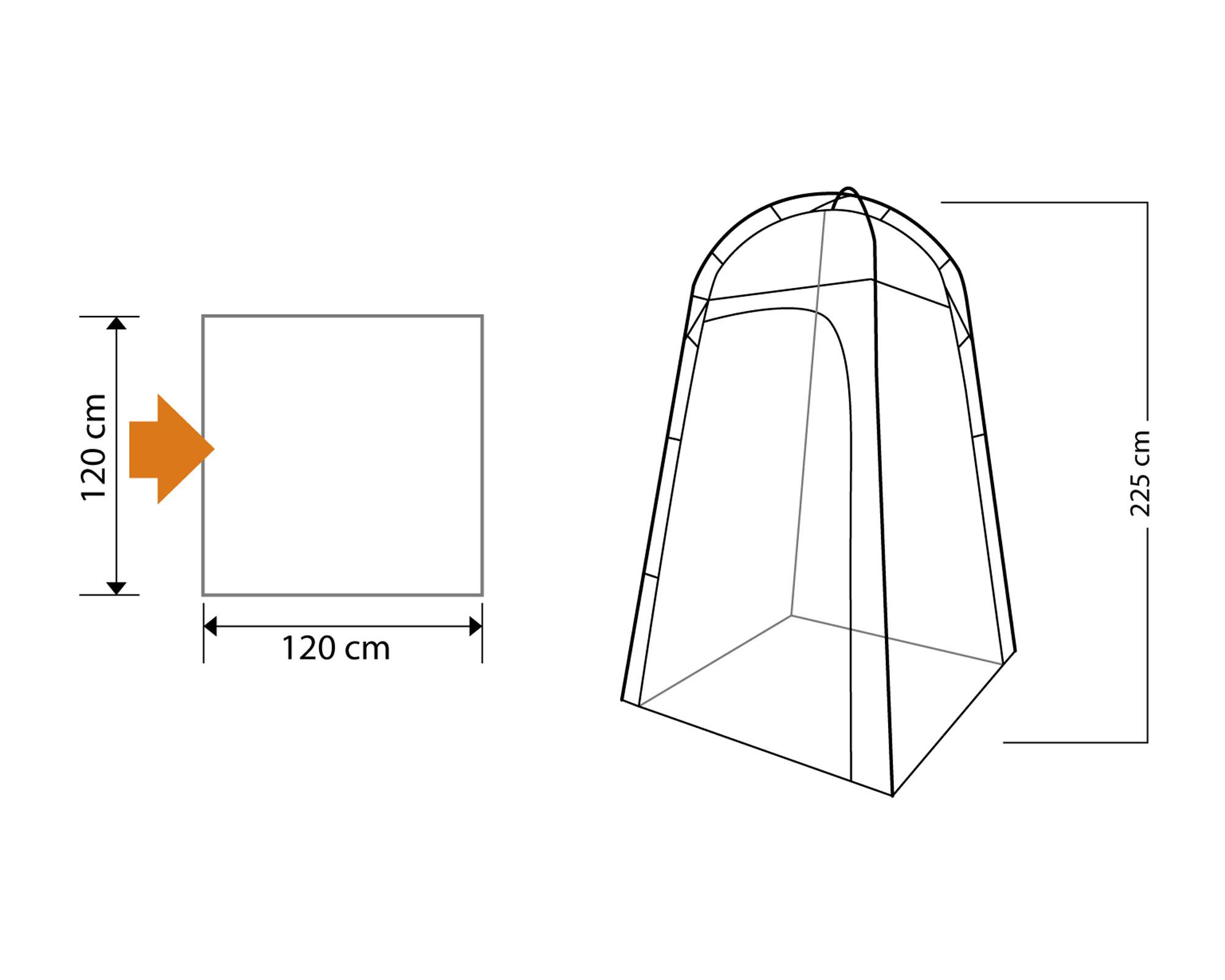 Vestidor camping 225x120x120 cm camarín Alpes-5
