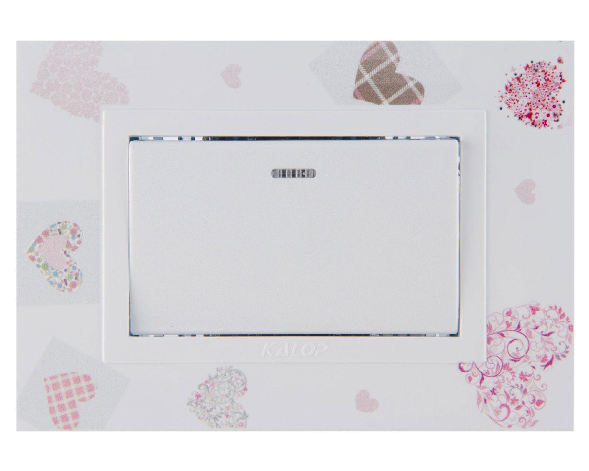 Placa armada interruptor 9/12 teclon art romantica Kalop-0