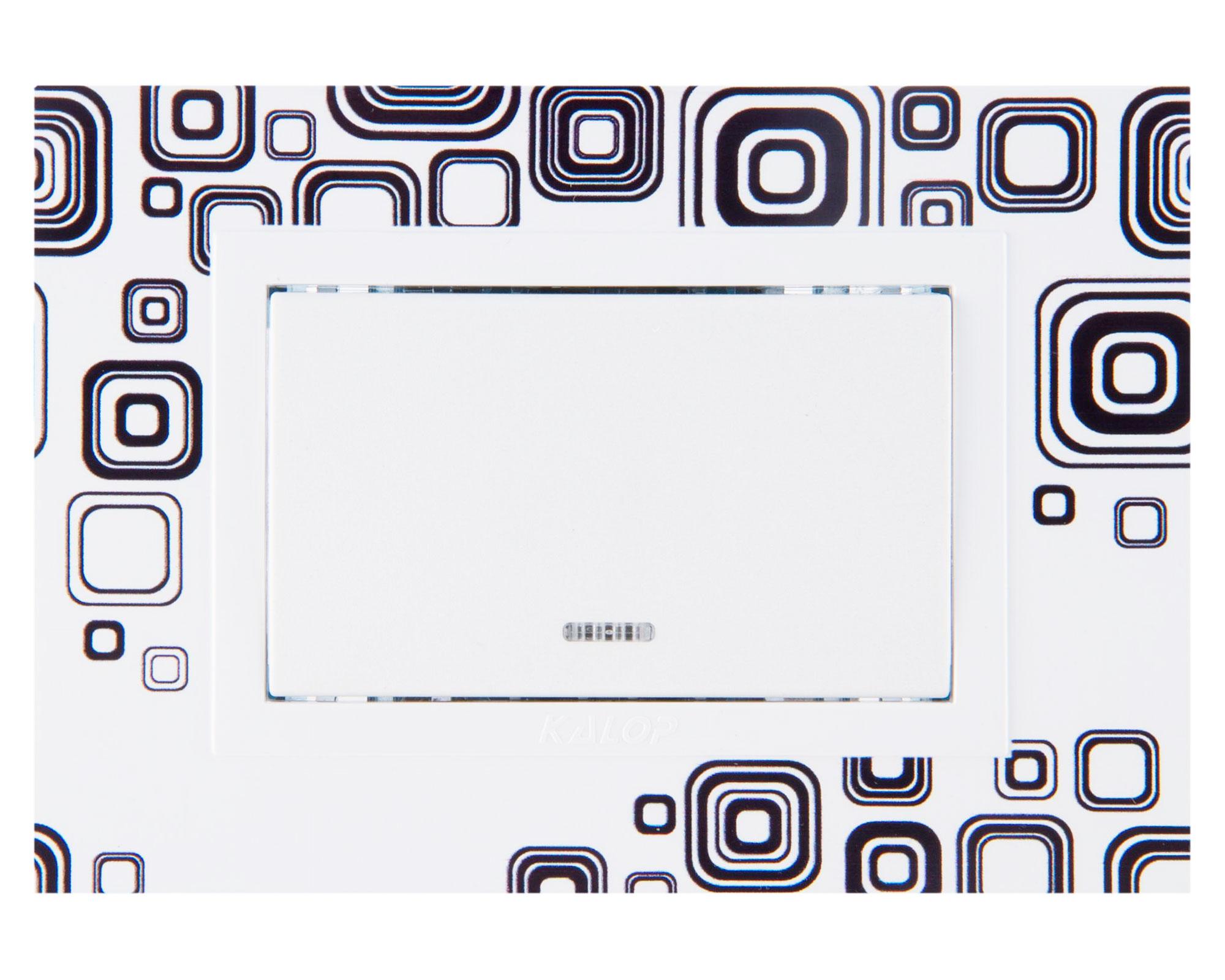 Placa armada interruptor 9/12 teclon zen art retro Kalop-0