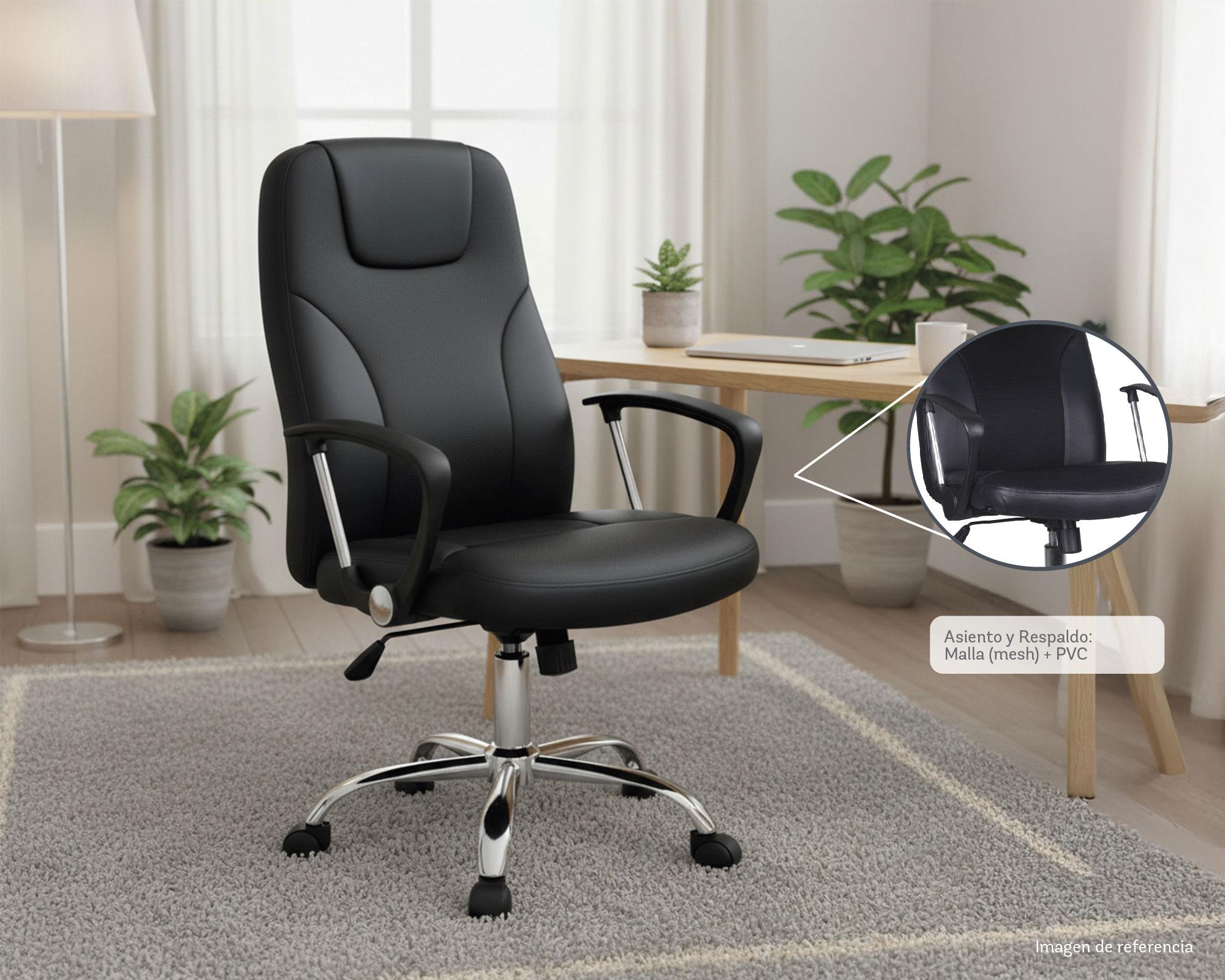 Silla de escritorio gas 6060 negro M+Design-3