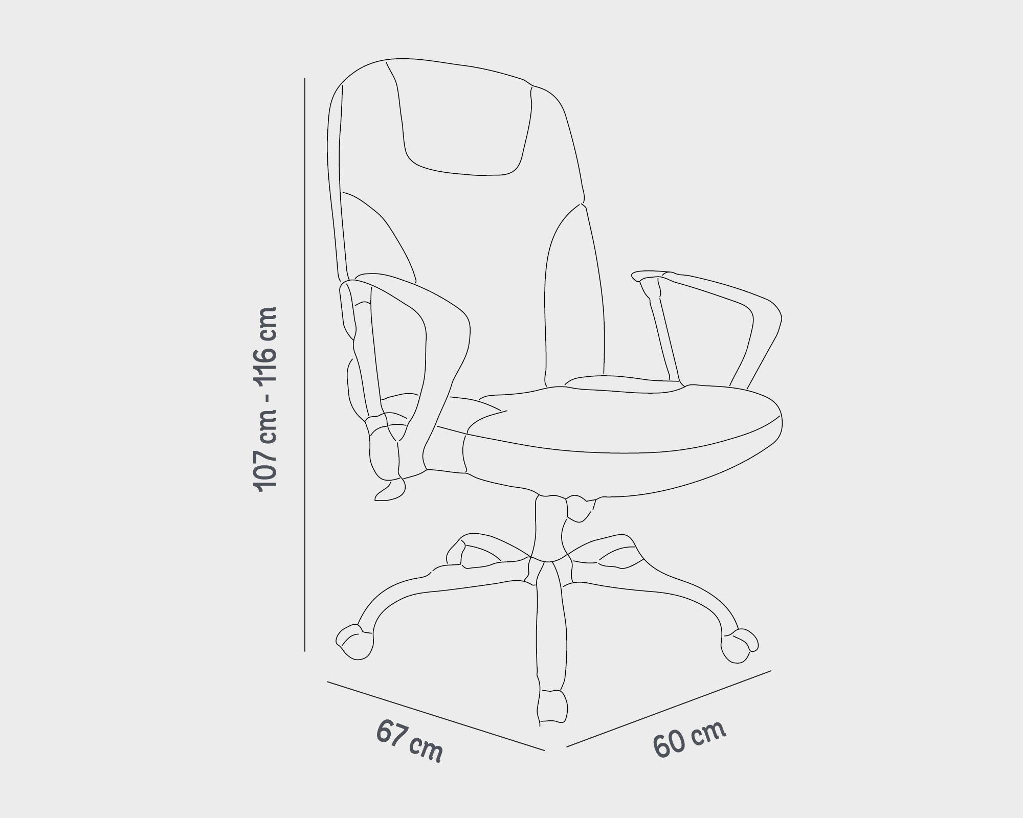 Silla de escritorio gas 6060 negro M+Design-5