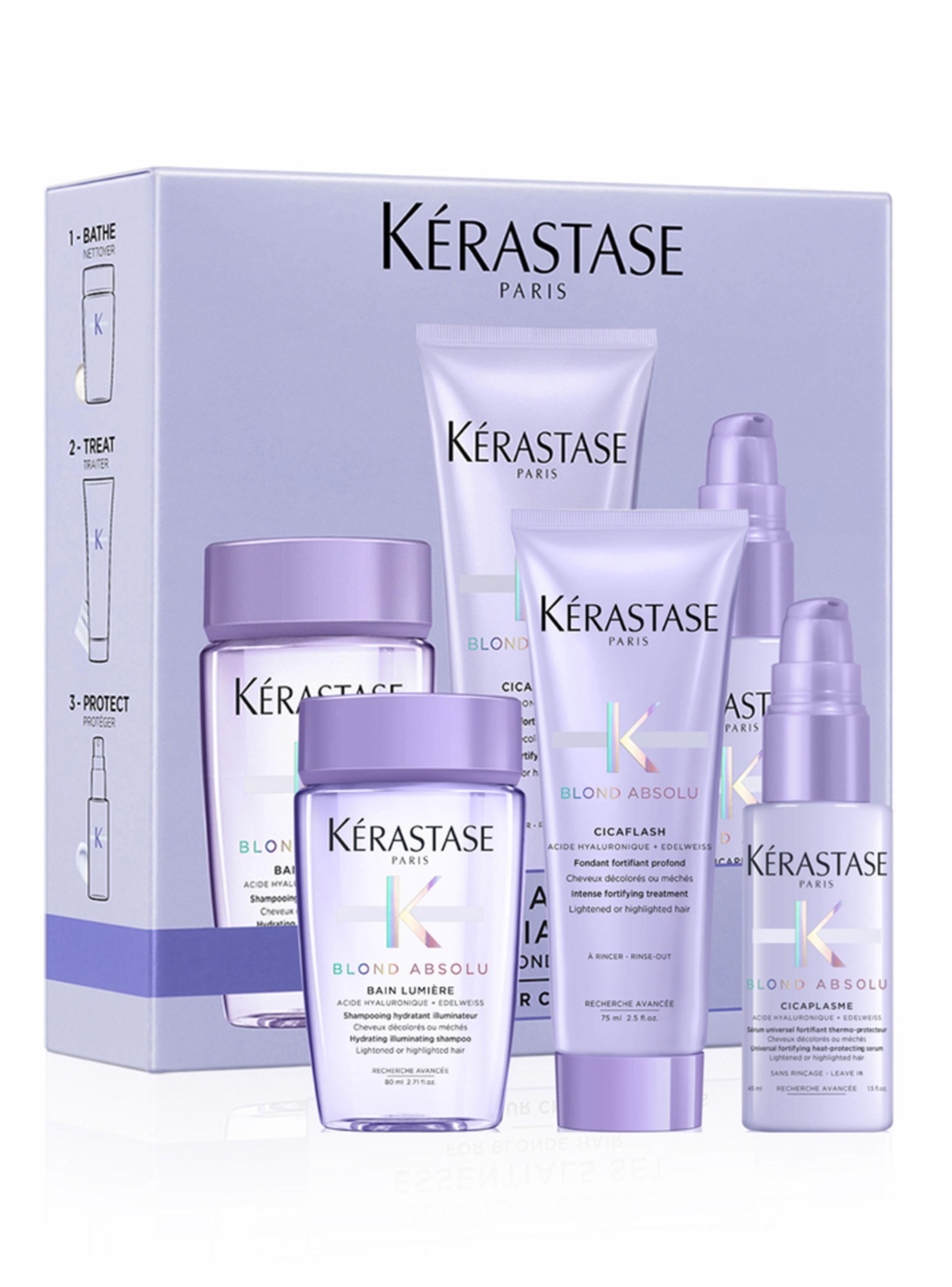 Set Reparación Cabello Rubio Blond Absolu Shampoo 80ml + Acondicionador 75ml + Serum 45ml Kérastase-0