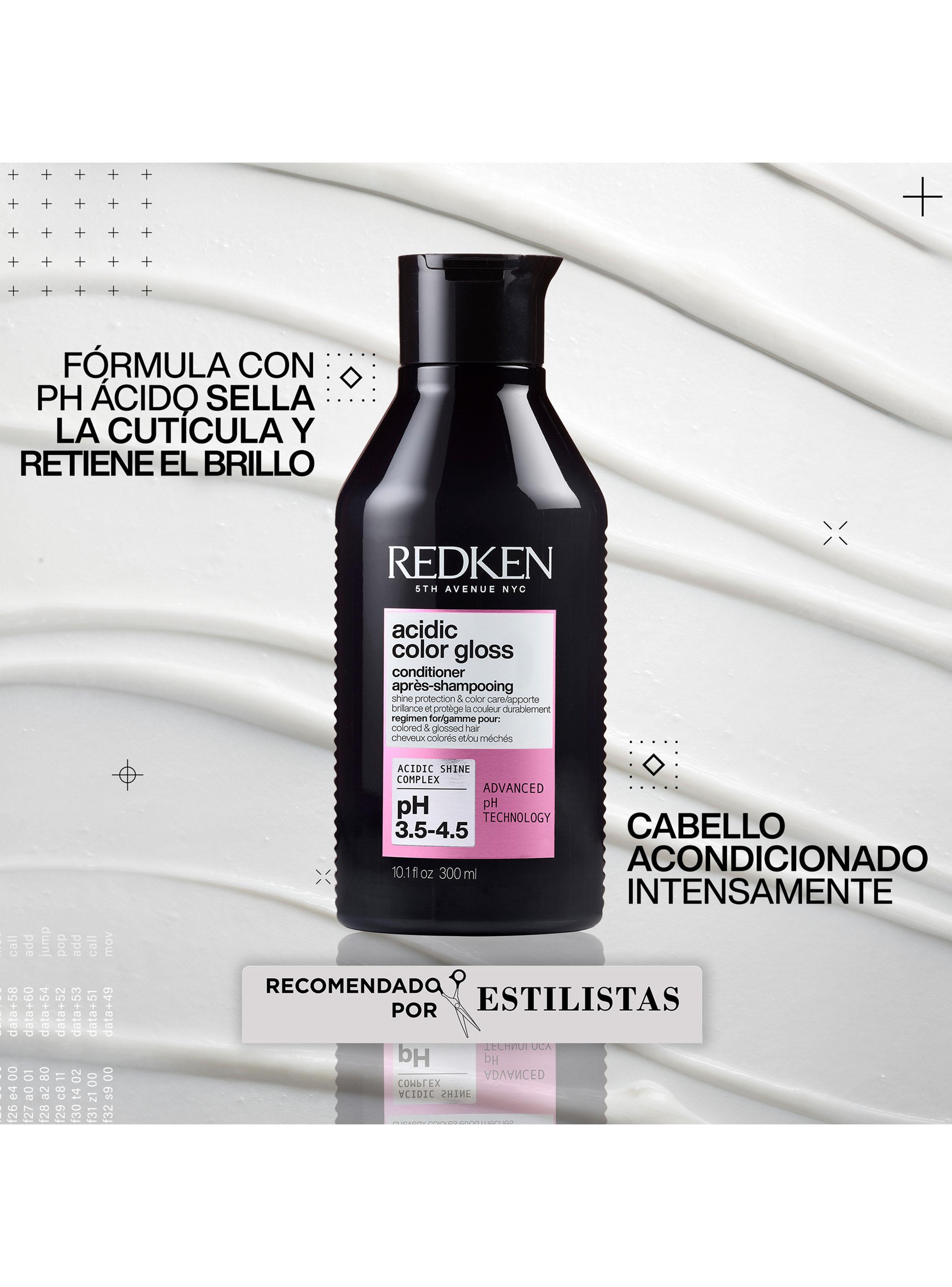 Set ACG Brillo Intenso Cabello Con Color Gloss Shampoo 300ml + Acondicionador 300ml Redken-2