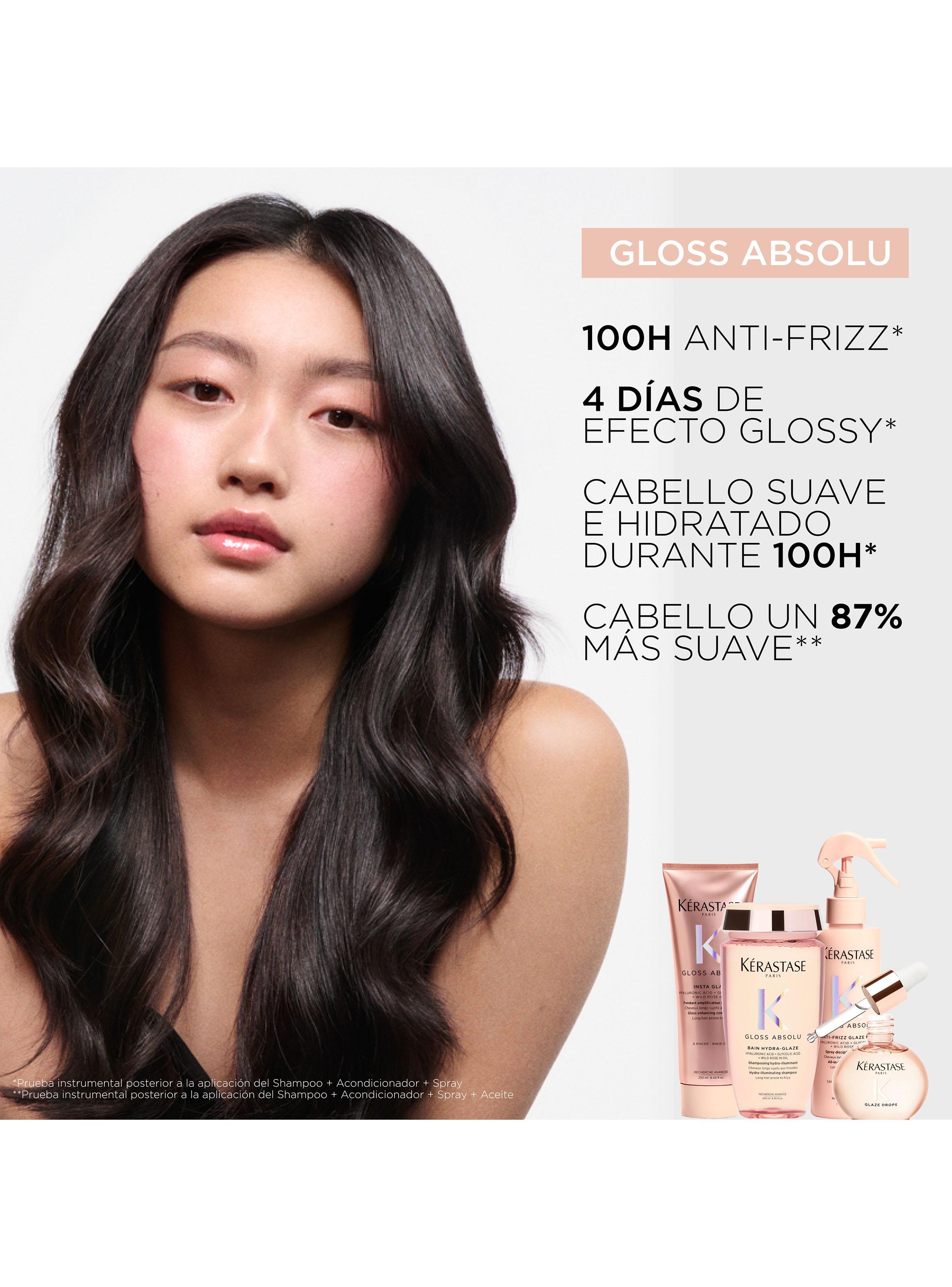 Shampoo Efecto Gloss Cabello con Tendencia Al Frizz Gloss Absolu Bain Hydra-Glaze Recargable 500ml-5